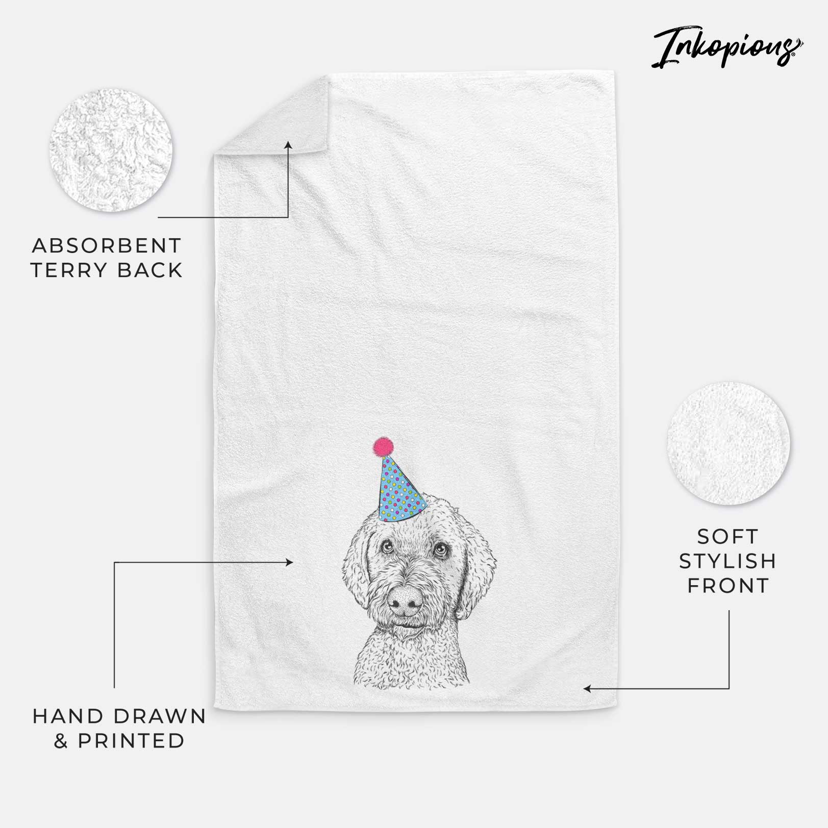 Lucy Boo the Goldendoodle Decorative Hand Towel