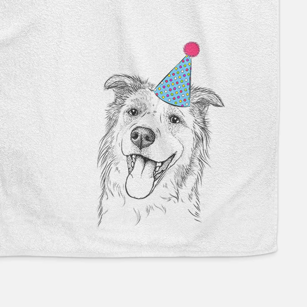 Macaroni the Border Collie Decorative Hand Towel