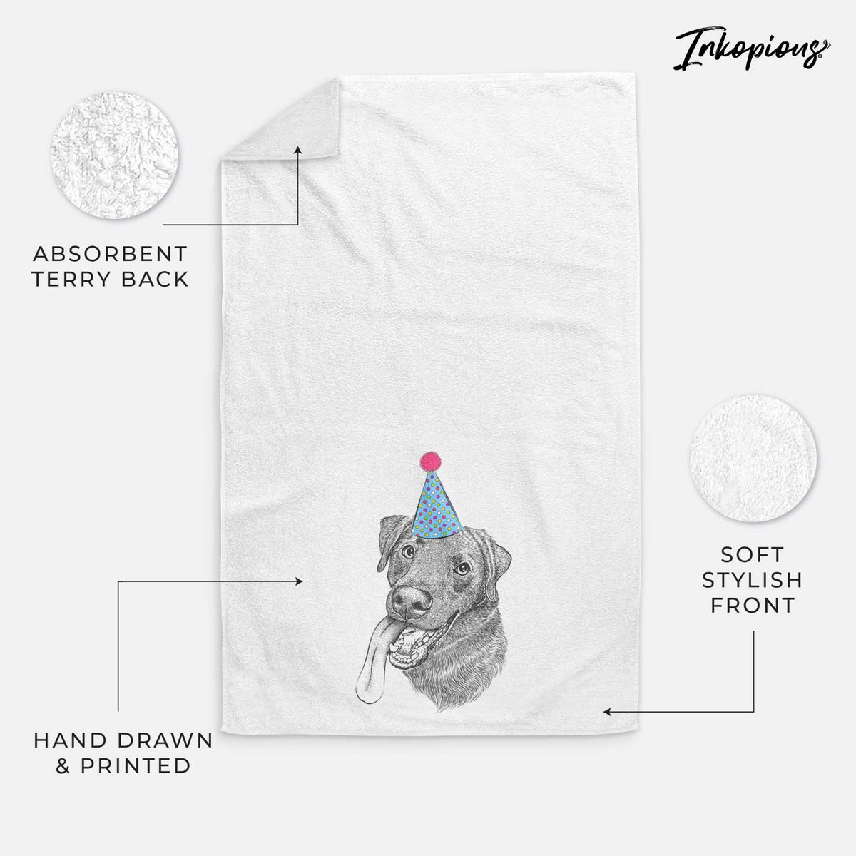 Macaroni the Lab Mix Decorative Hand Towel