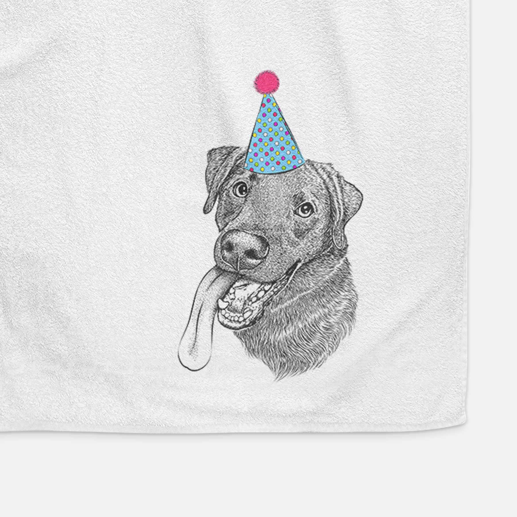 Macaroni the Lab Mix Decorative Hand Towel