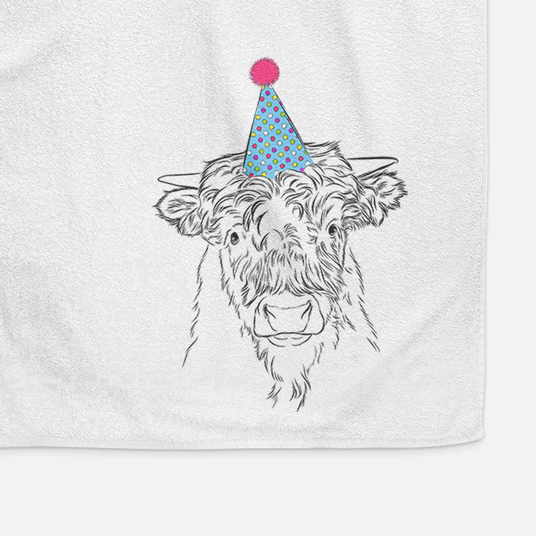 Mack the Scottish Highland Cow Decorative Hand Towel