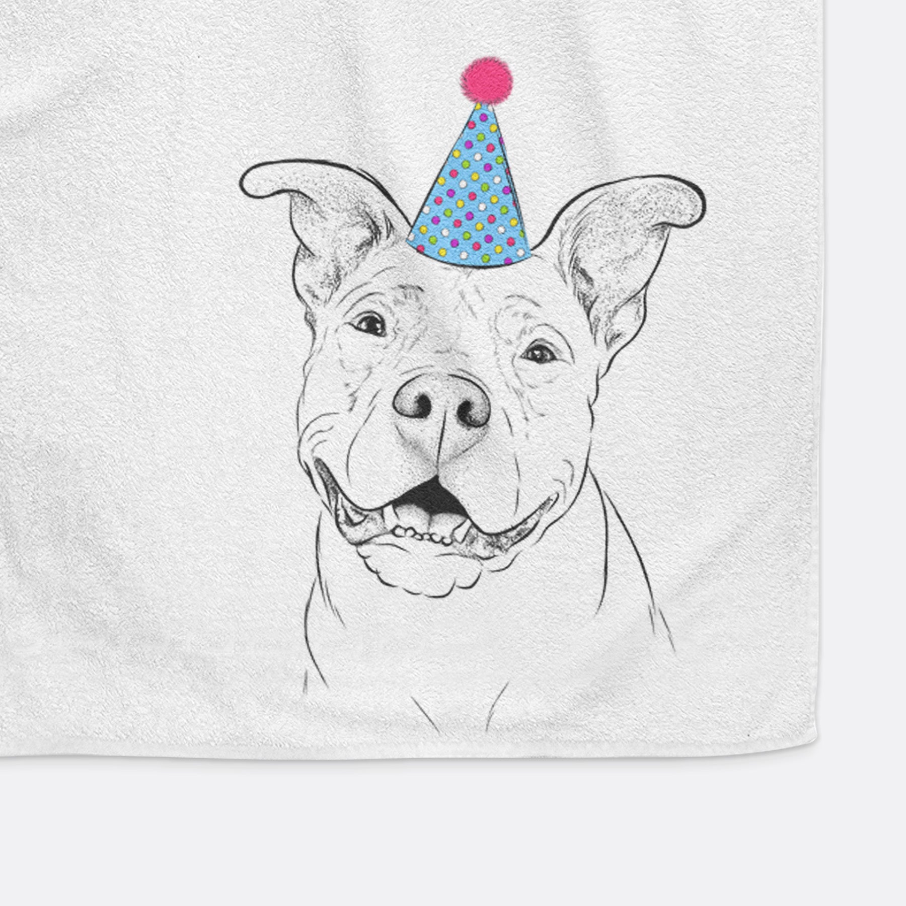 Malibu the Staffordshire Terrier/Pitbull Mix Decorative Hand Towel