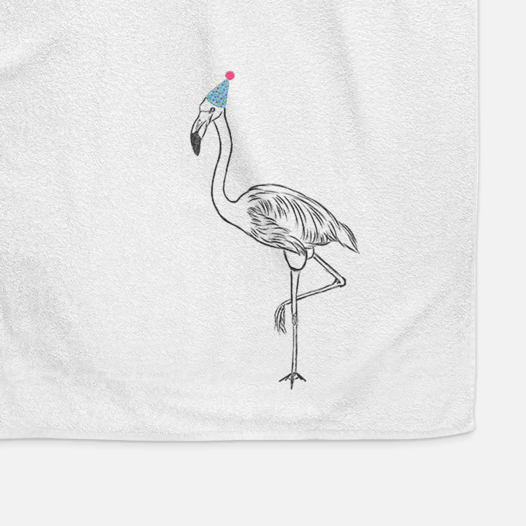 Mango the Flamingo Decorative Hand Towel