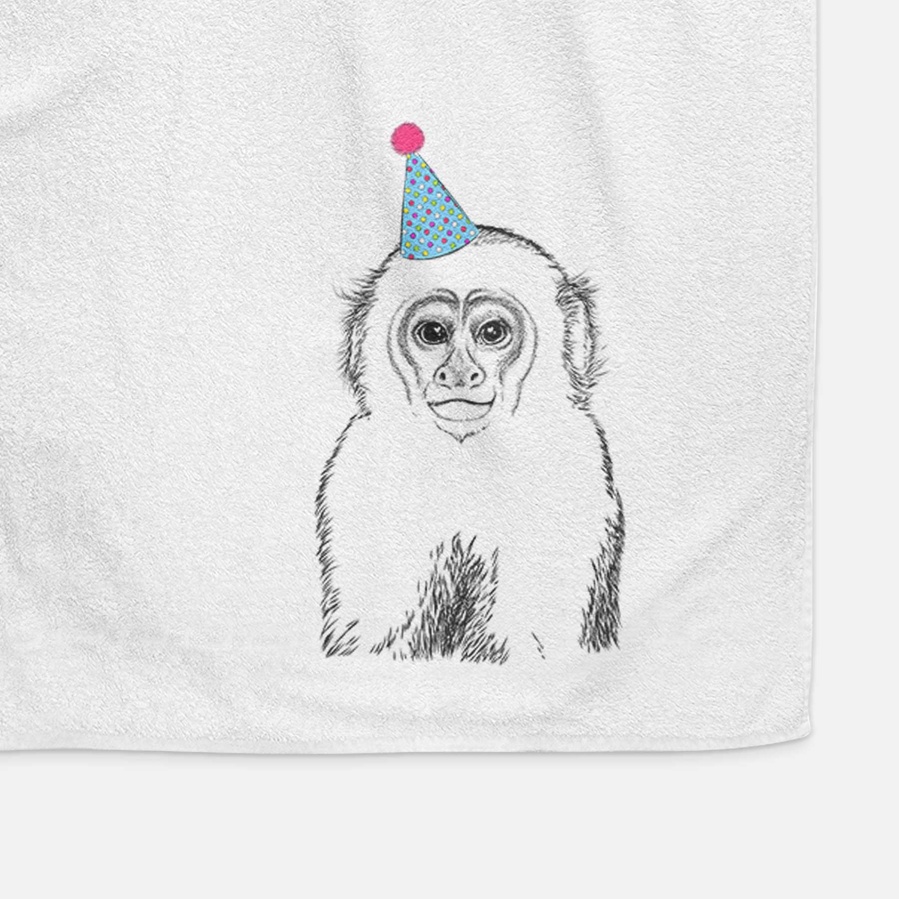 Marcel the Capuchin Monkey Decorative Hand Towel