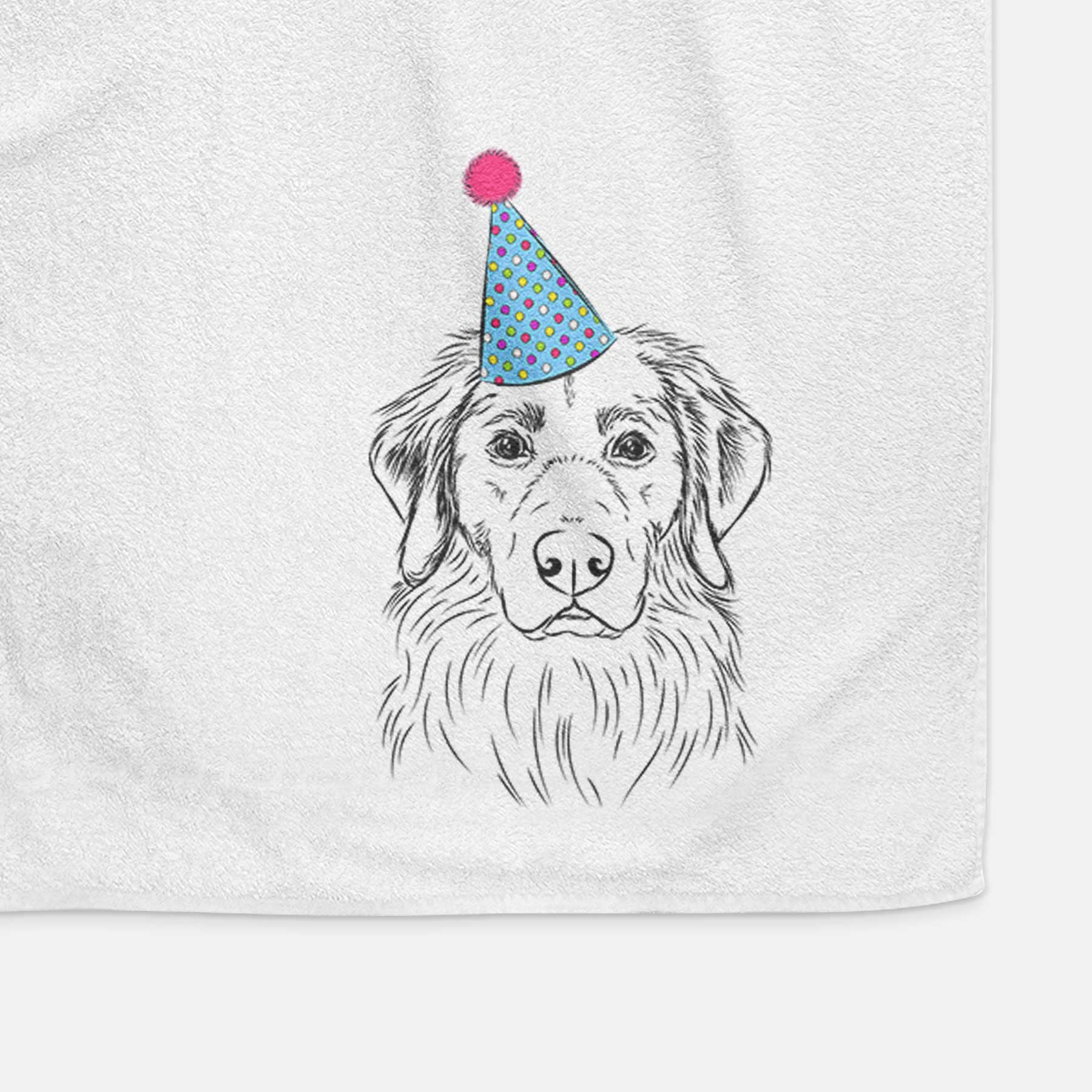 Marley the Golden Retriever Decorative Hand Towel