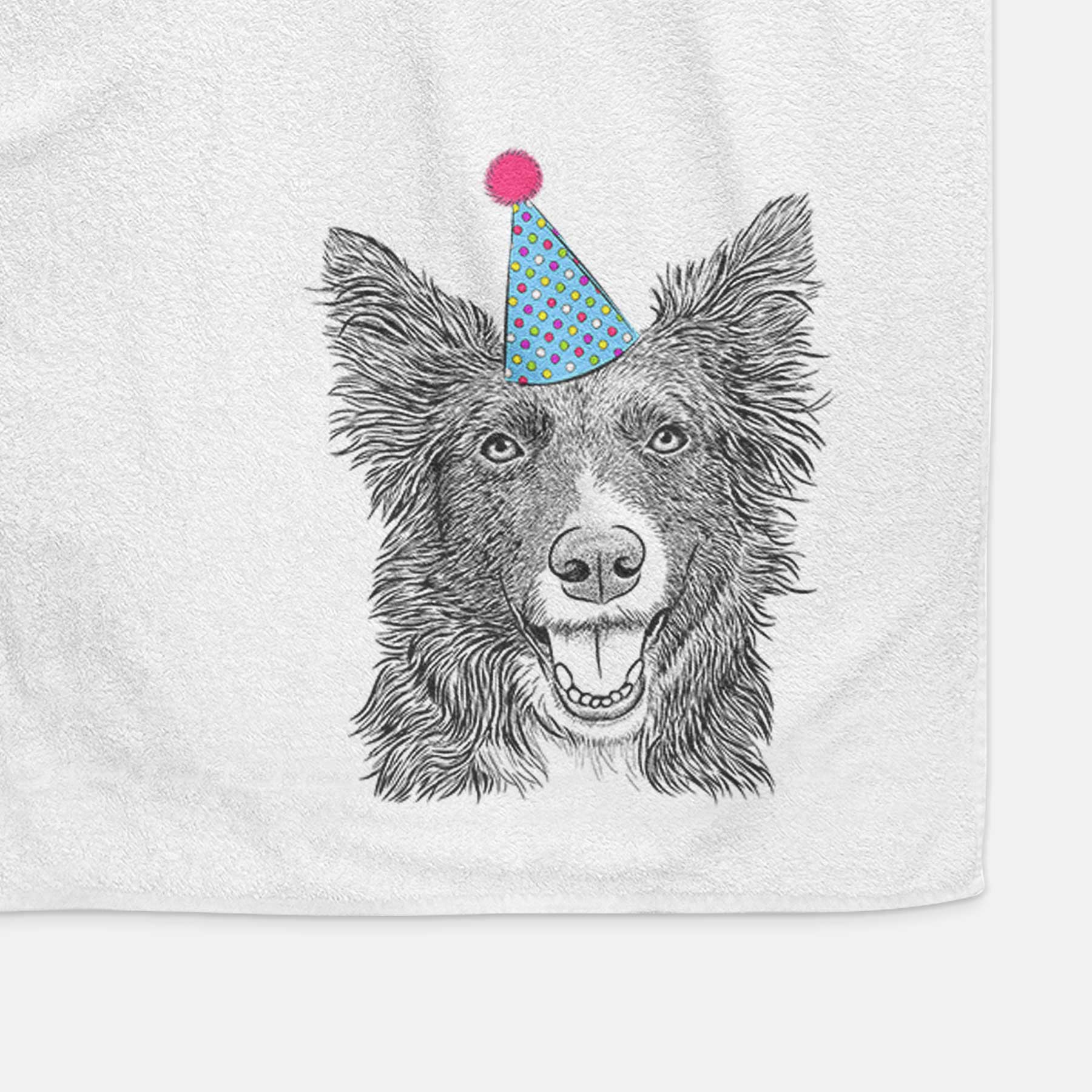 Marti the Border Collie Decorative Hand Towel