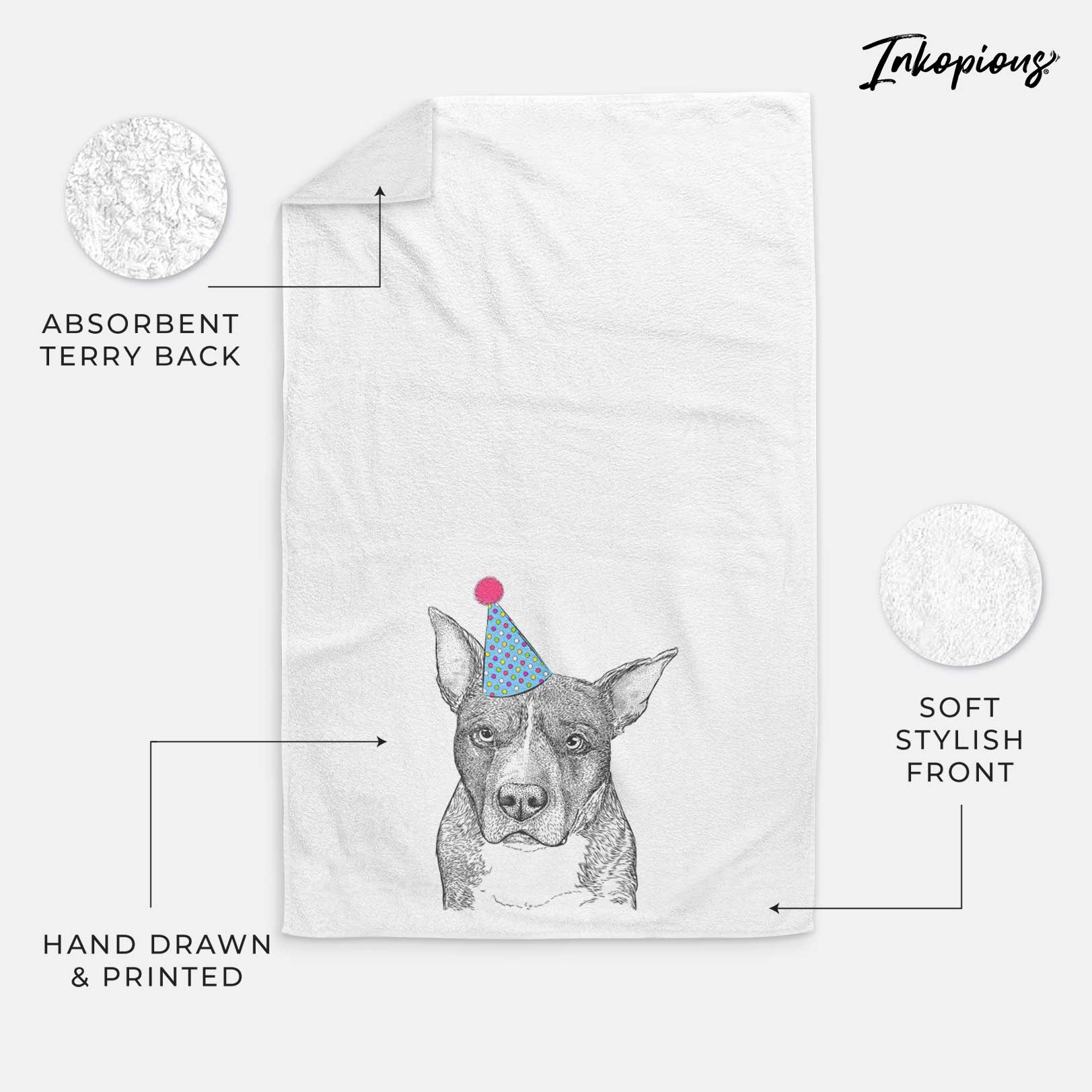 Mercy the Pitbull Decorative Hand Towel