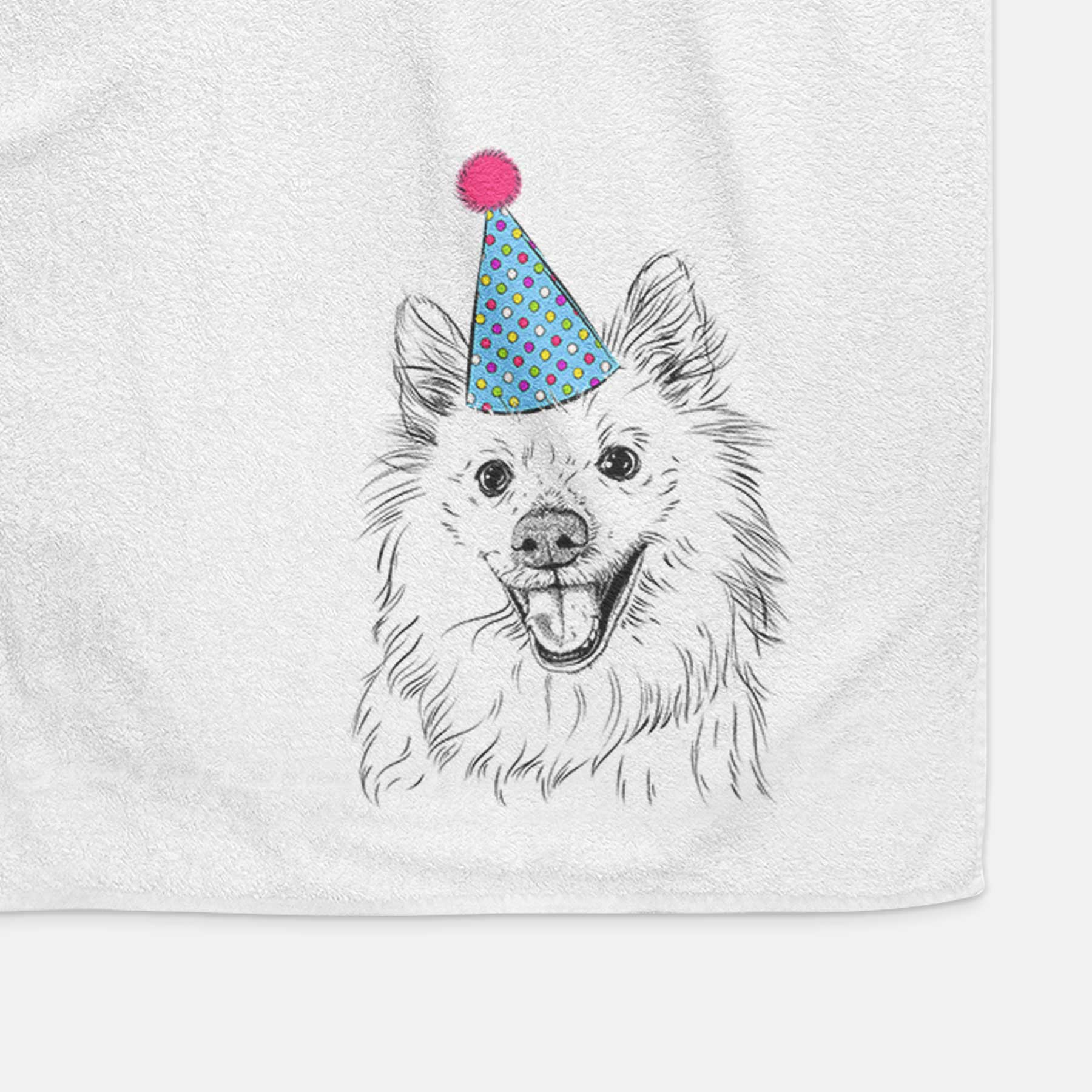 Miki the American Eskimo Decorative Hand Towel