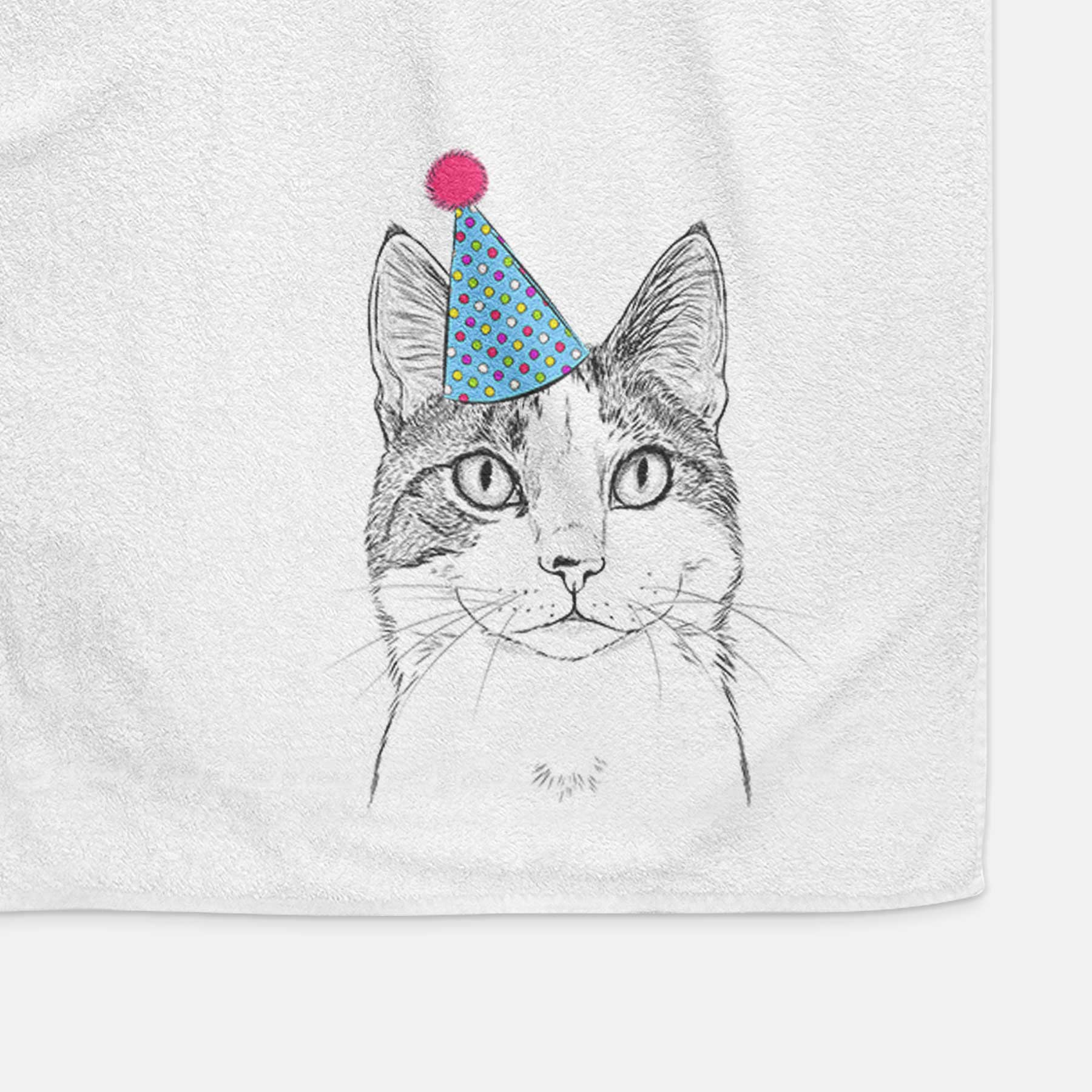 Mini Griffin the Domestic Shorthair Cat Decorative Hand Towel