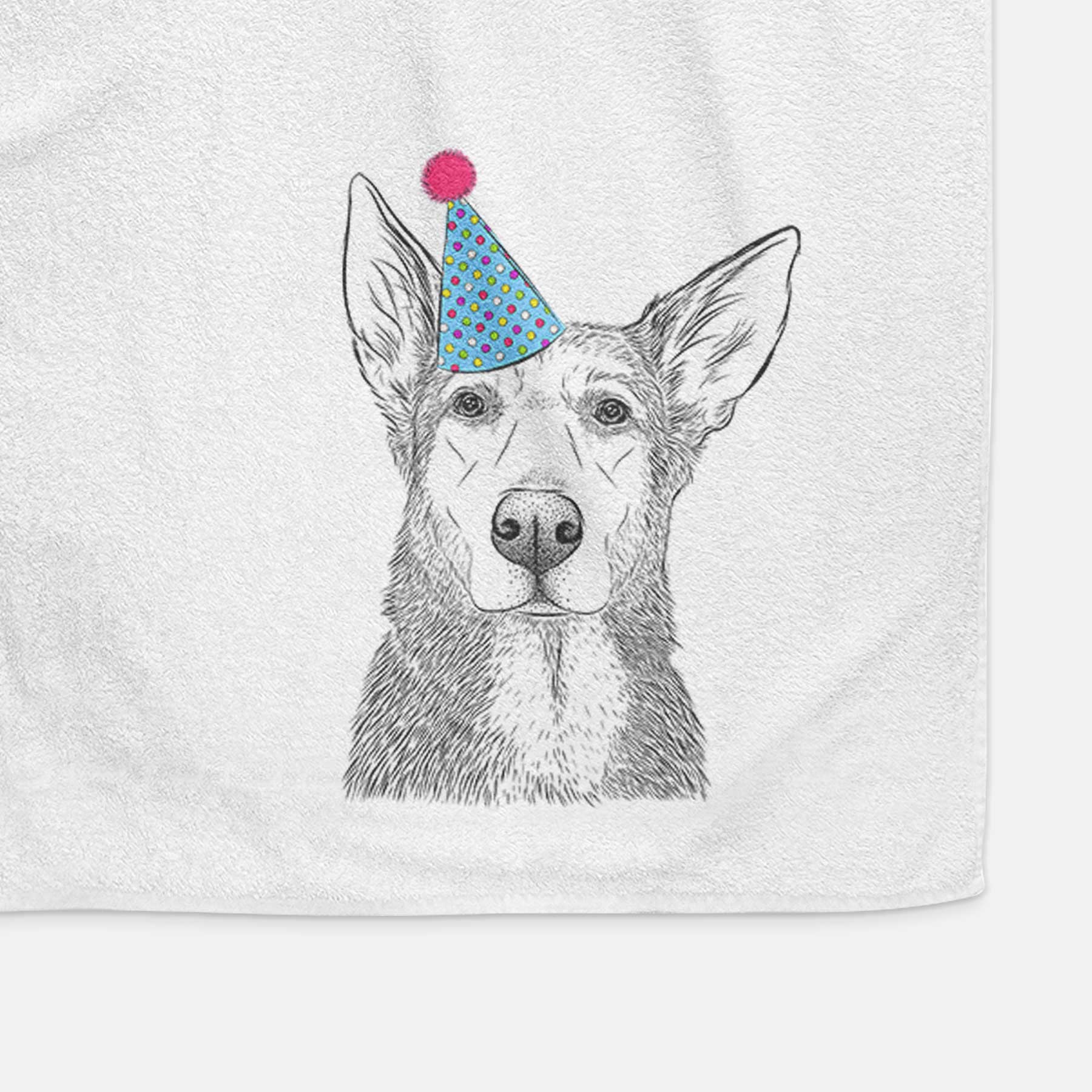 Misty the German Shepherd Mix Decorative Hand Towel