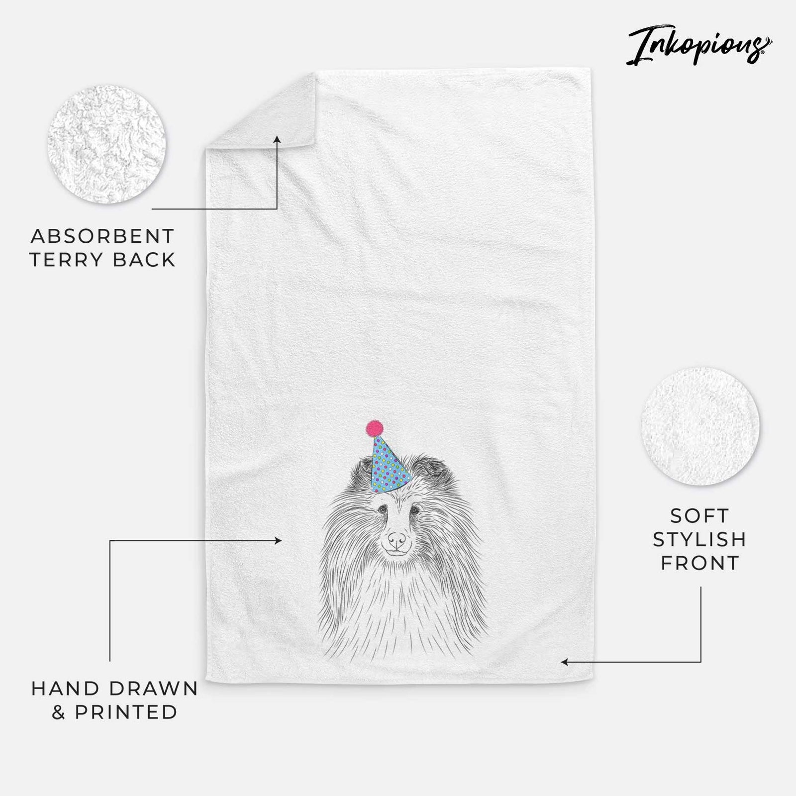 Moxie the Shetland Sheepdog Decorative Hand Towel