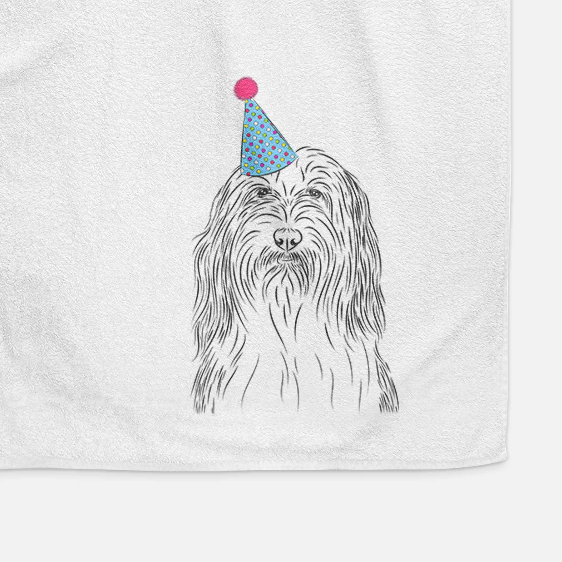 Murray the Bearded Collie Decorative Hand Towel