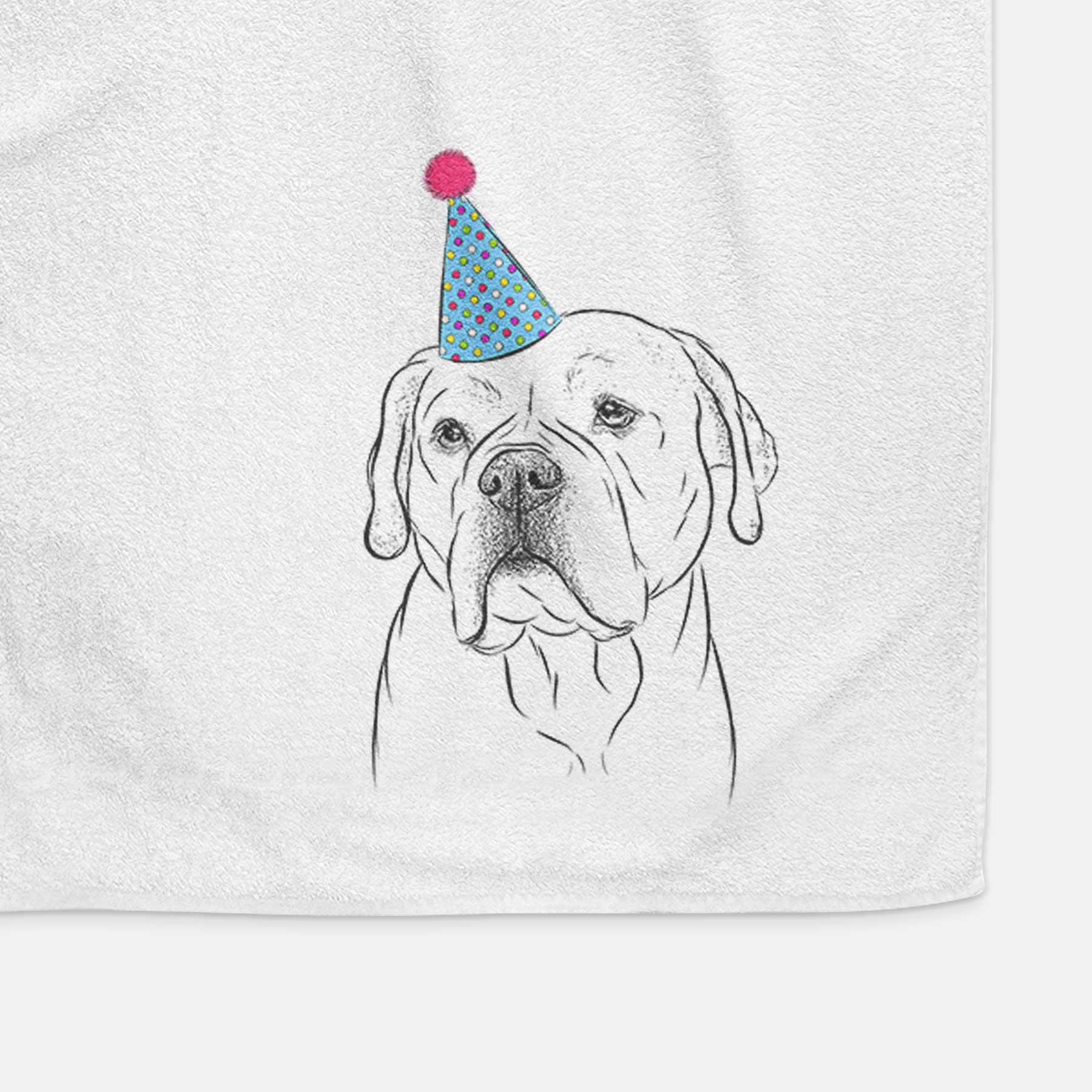 Nora the American Bulldog Mix Decorative Hand Towel