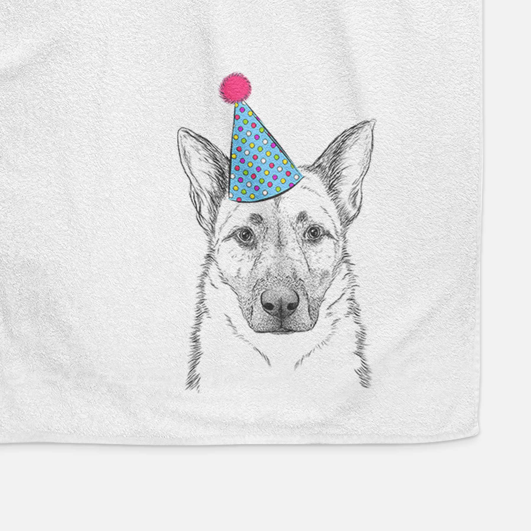 Oliverno the German Shepherd Decorative Hand Towel