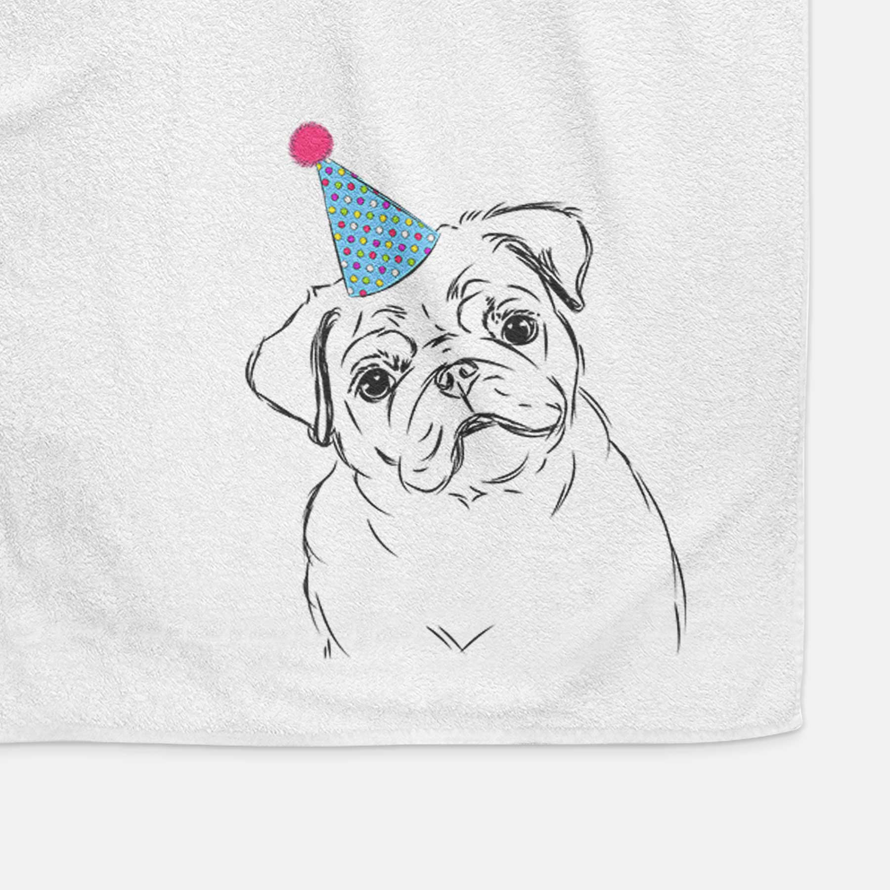 Otis the Pug Decorative Hand Towel