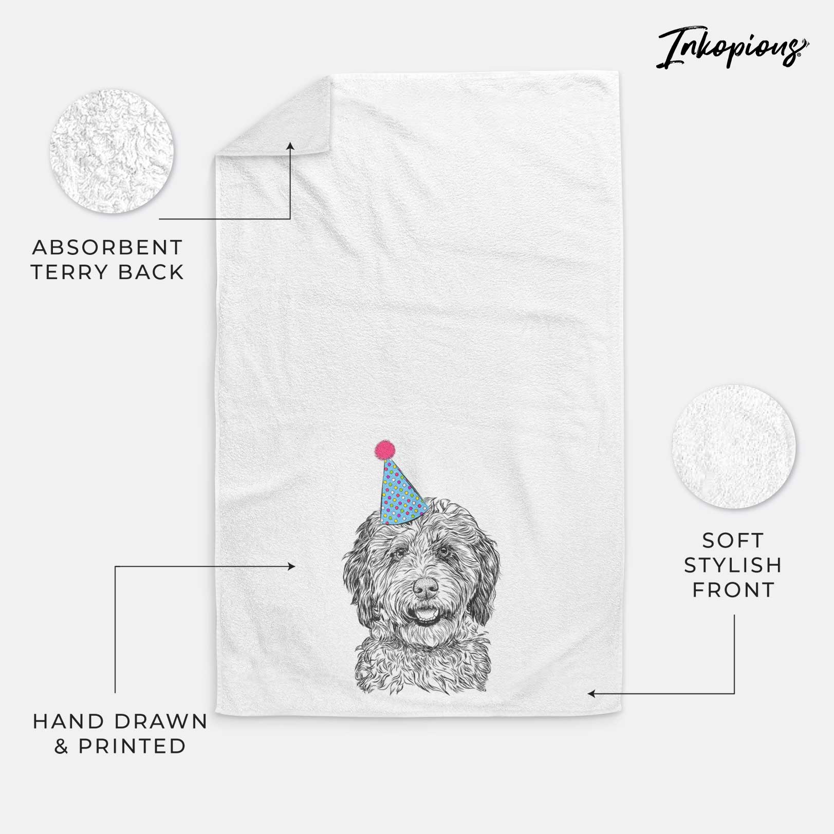 Palmer the Aussiedoodle Decorative Hand Towel