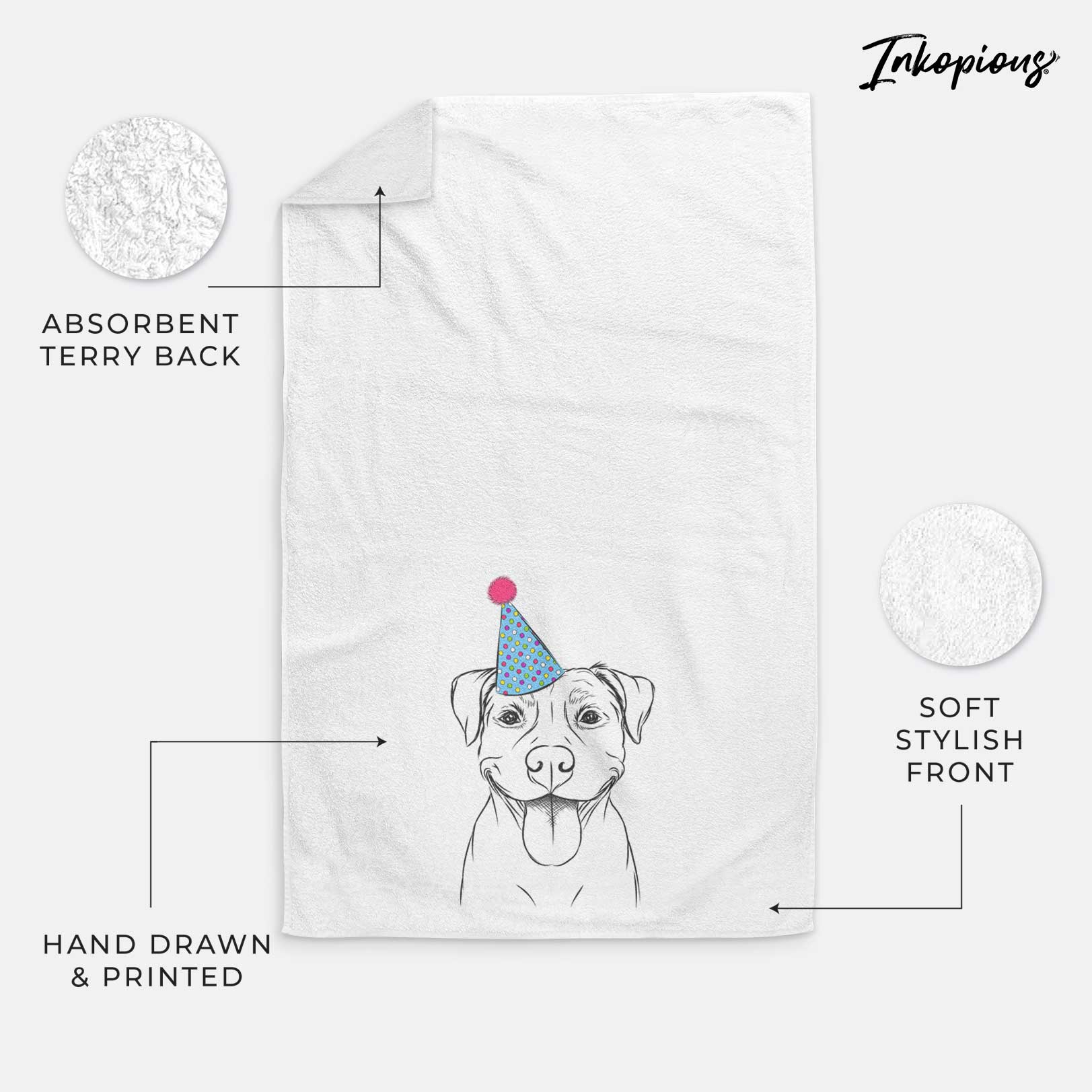 Parker the Pitbull Decorative Hand Towel