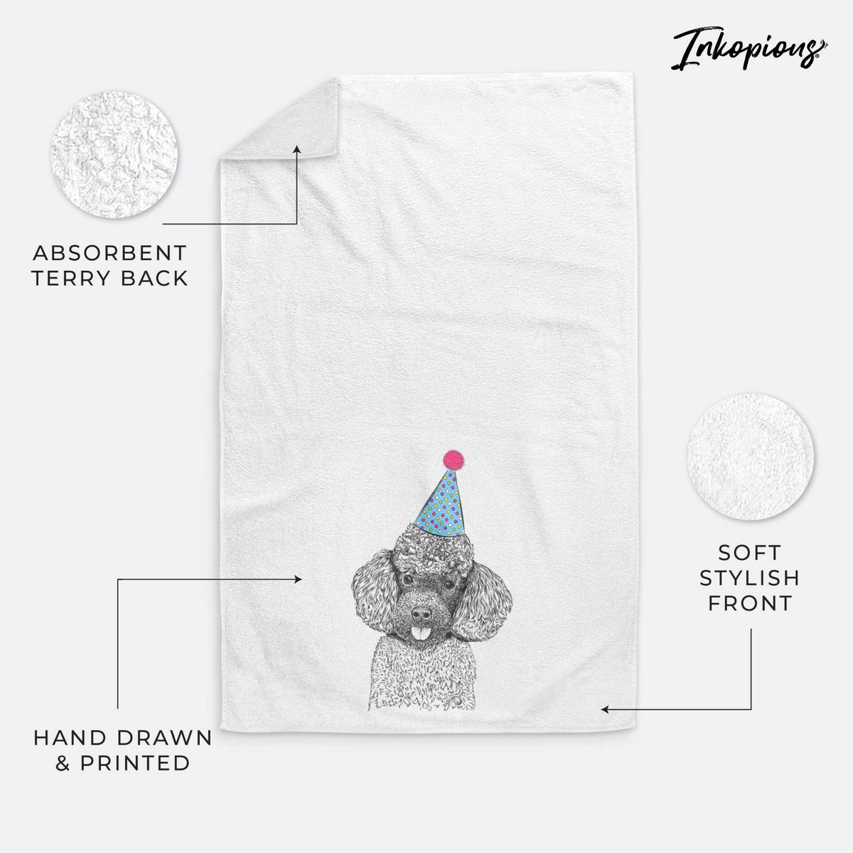 George the Toy Poodle Decorative Hand Towel