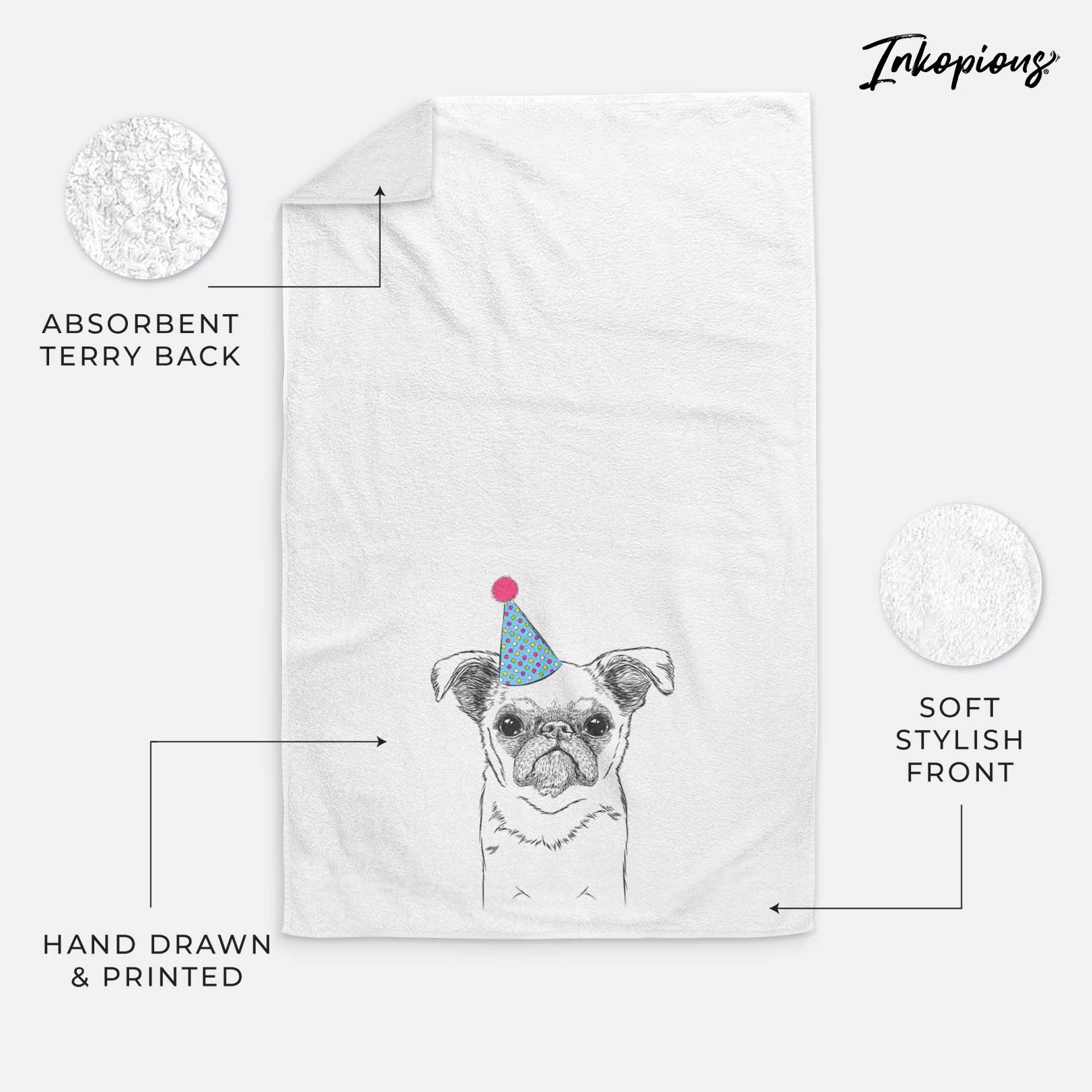 Petit Penny the Brussels Griffon Decorative Hand Towel