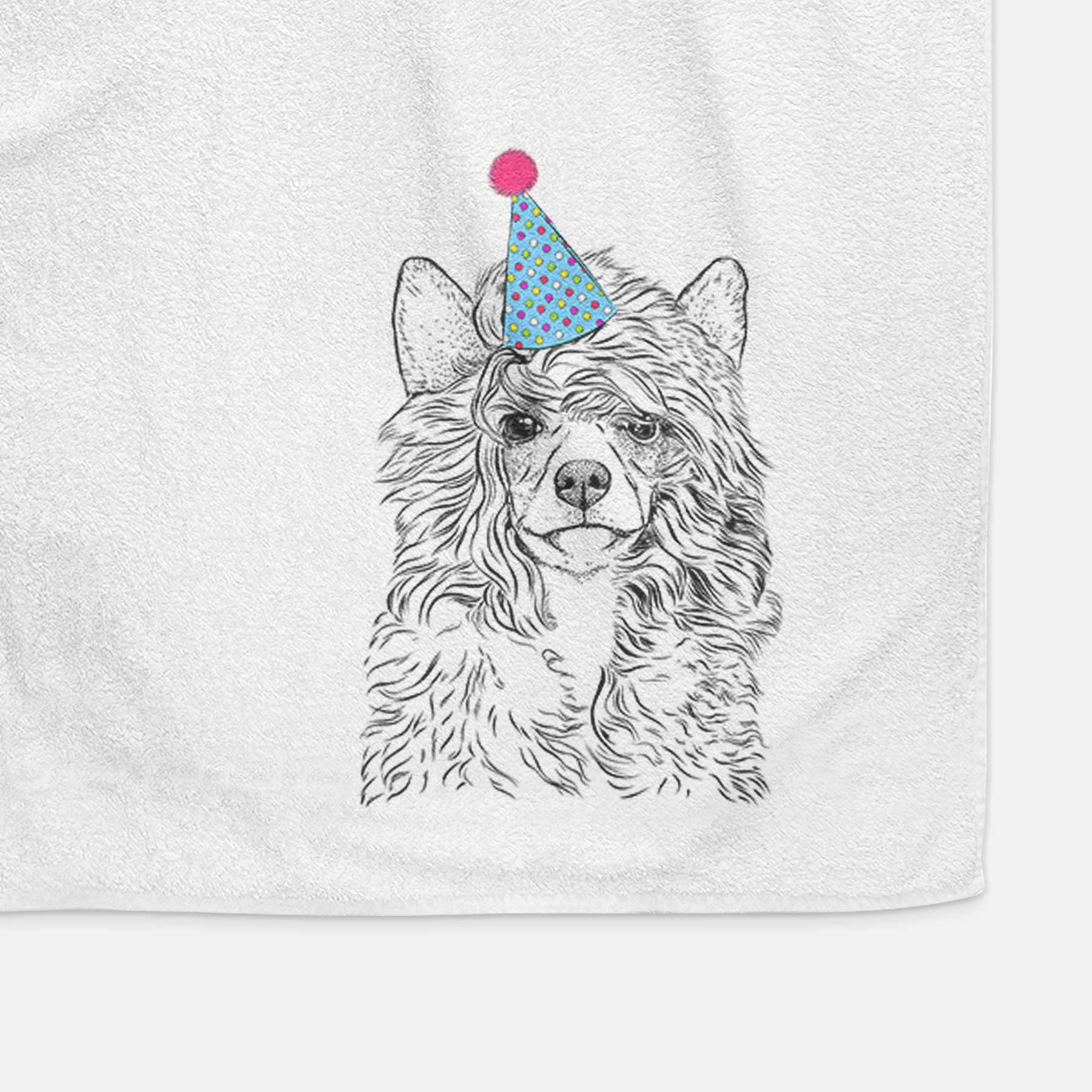 Preston the Powderpuff Chinese Crested Decorative Hand Towel