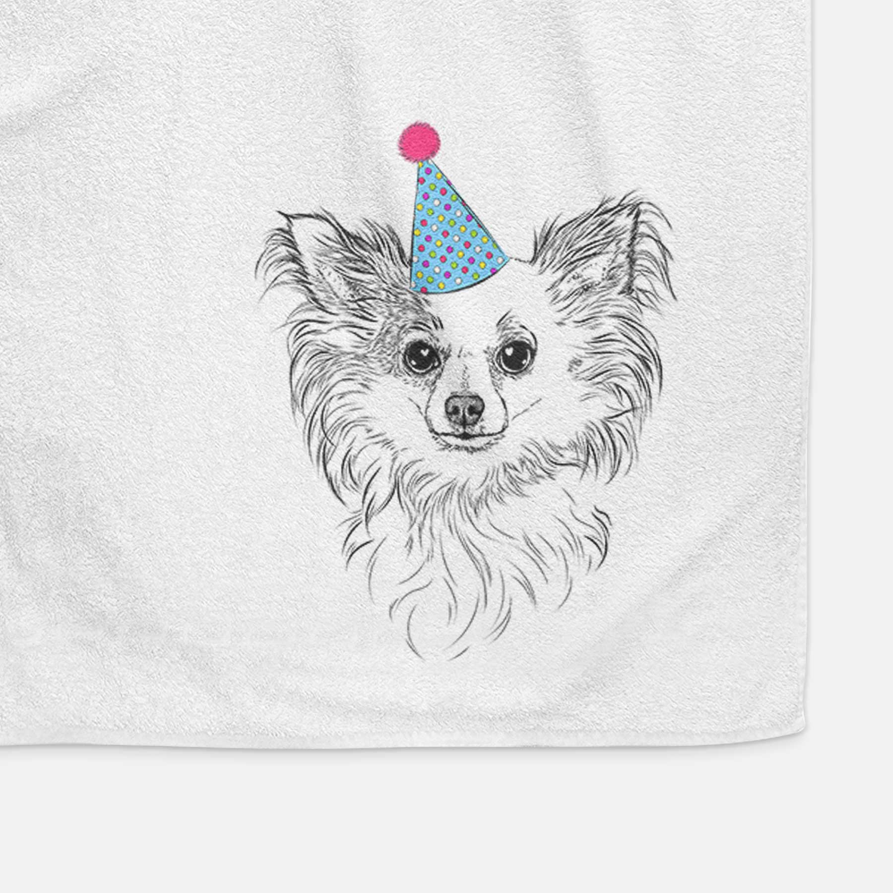 Princess Ava the Long Haired Chihuahua Decorative Hand Towel