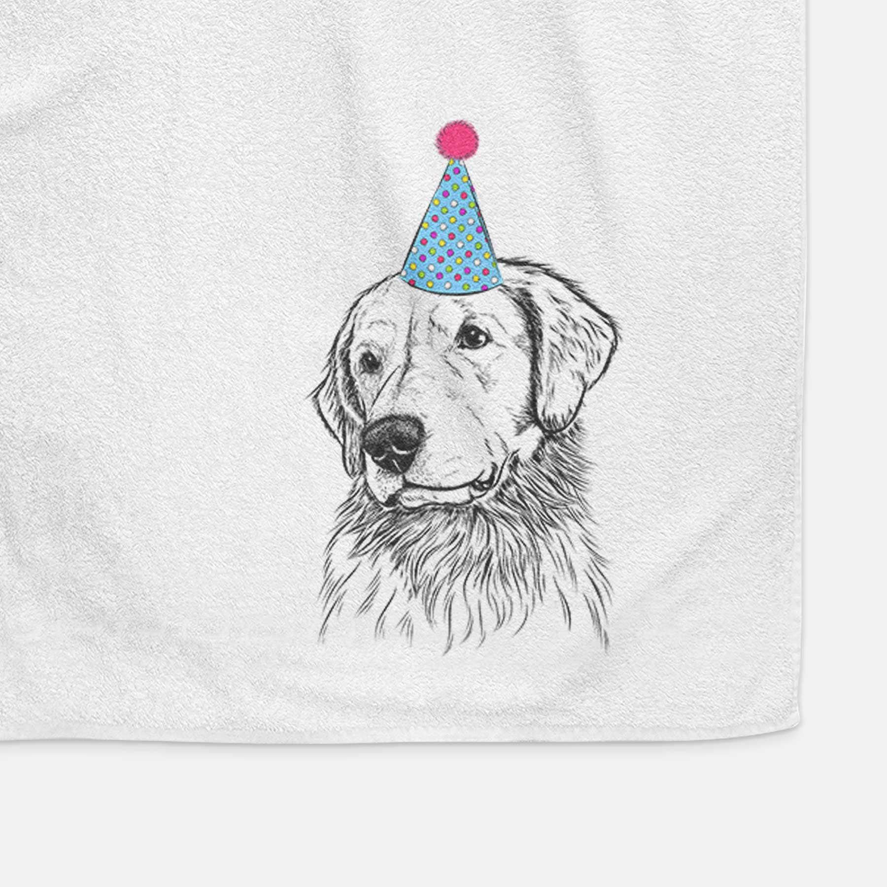 Quinn the Golden Retriever Decorative Hand Towel