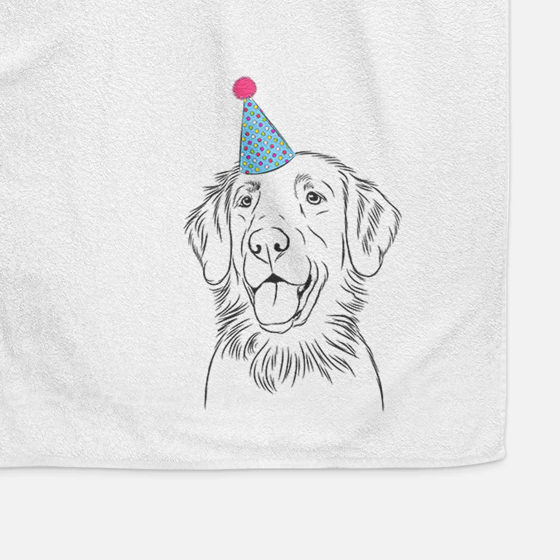 Raisin the Flat Coated Retriever Decorative Hand Towel