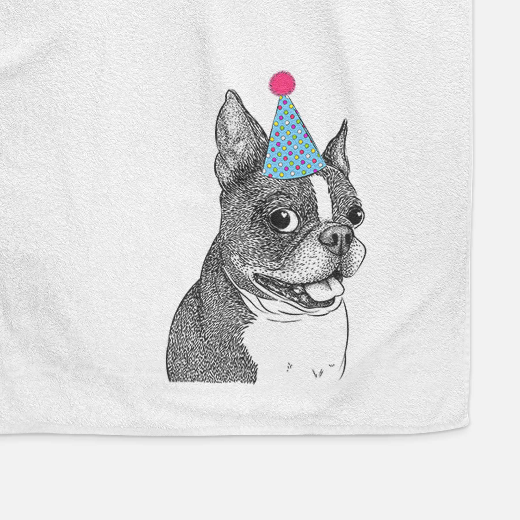 Ralphie the Boston Terrier Decorative Hand Towel