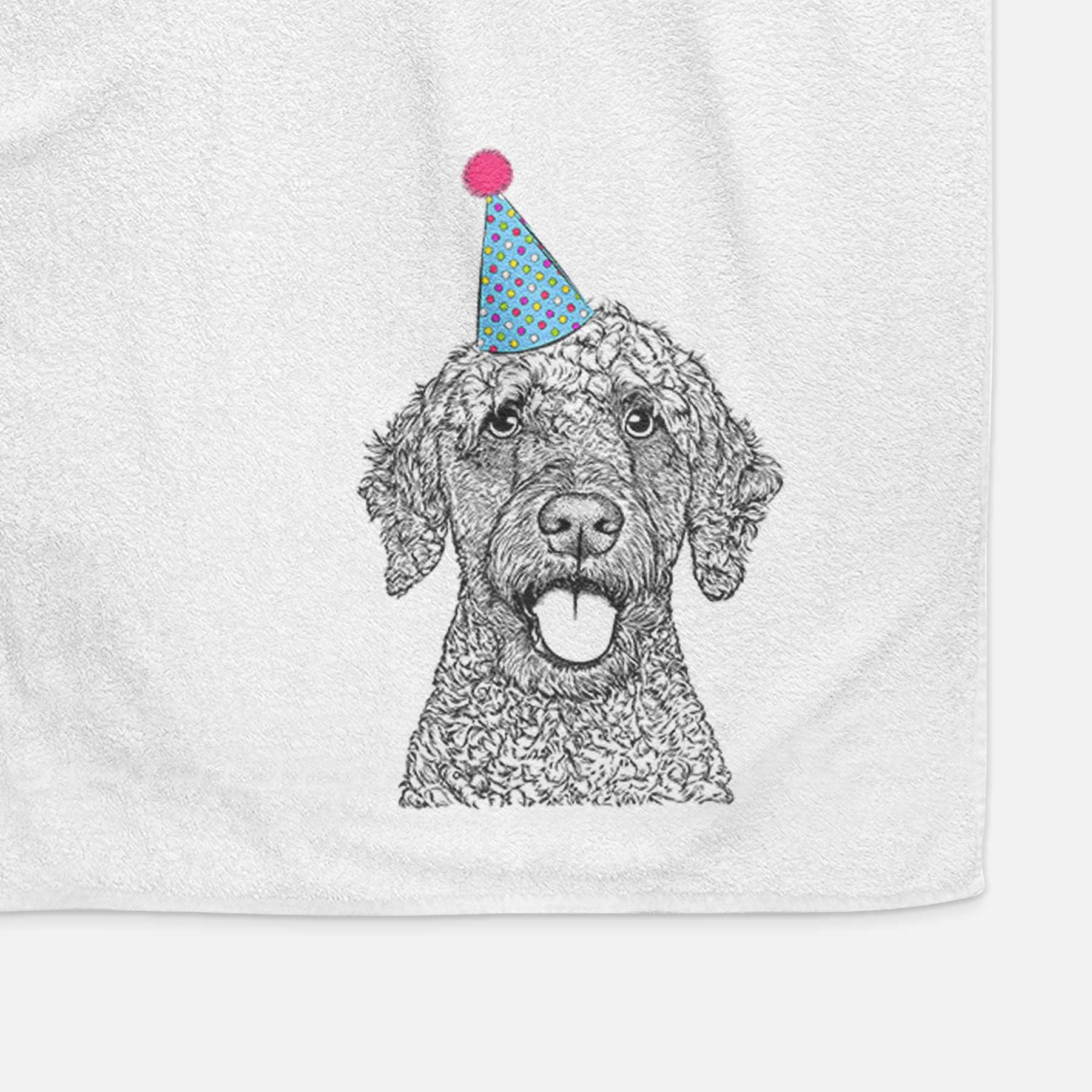 Reina the Spanish Water Dog Decorative Hand Towel