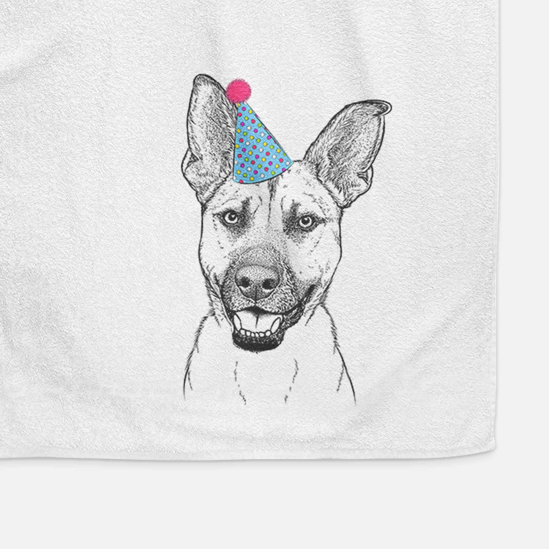 Remus the German Shepherd Mix Decorative Hand Towel