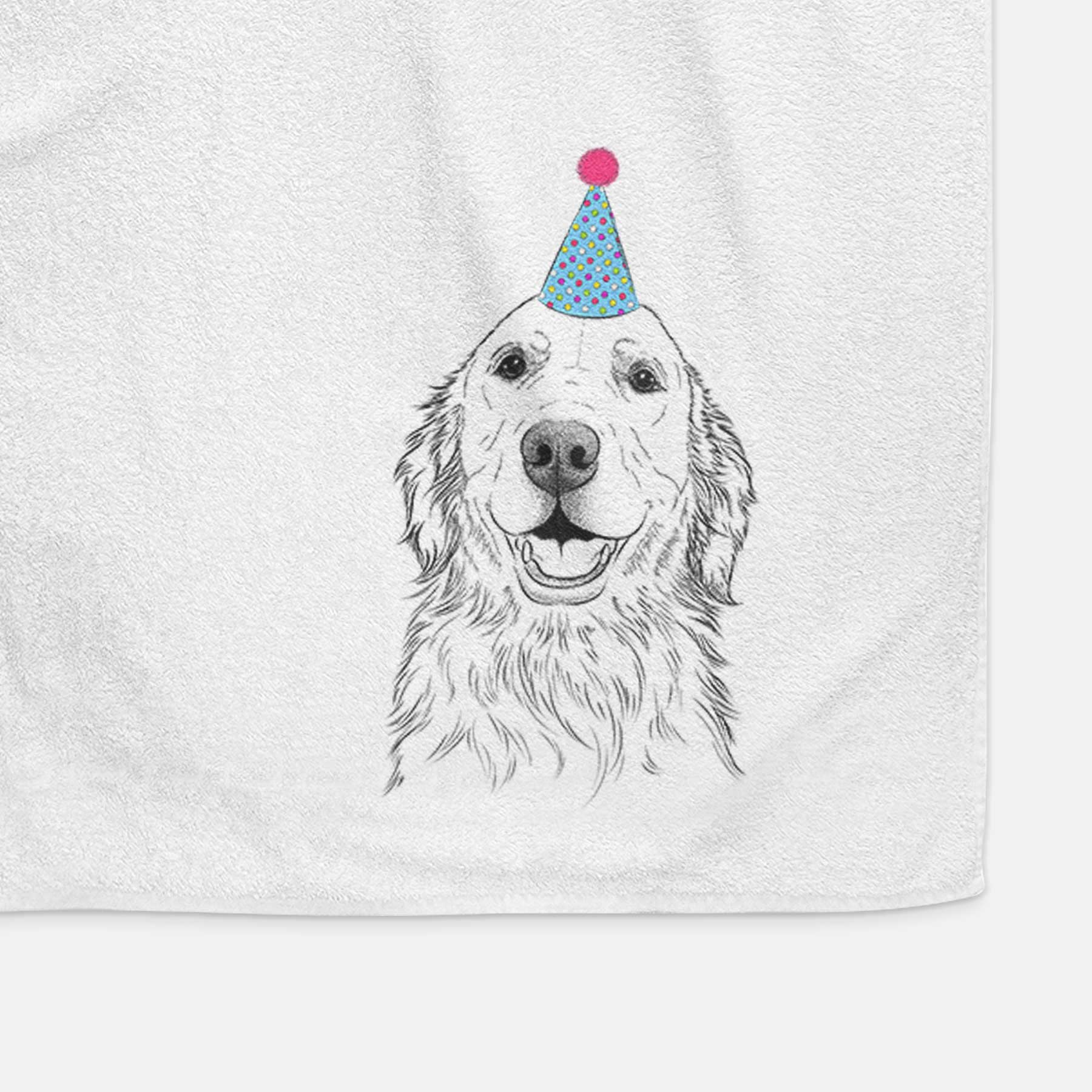 Ridge the Golden Retriever Decorative Hand Towel