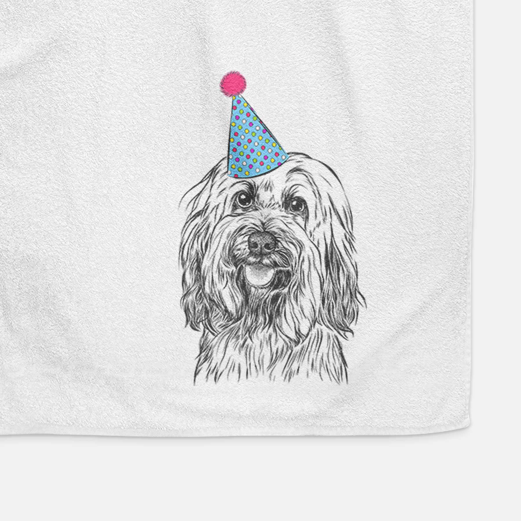 Rime the Tibetan Terrier Decorative Hand Towel