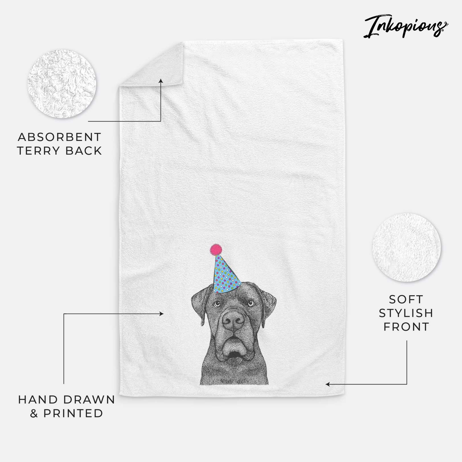 Rocco the Cane Corso Decorative Hand Towel