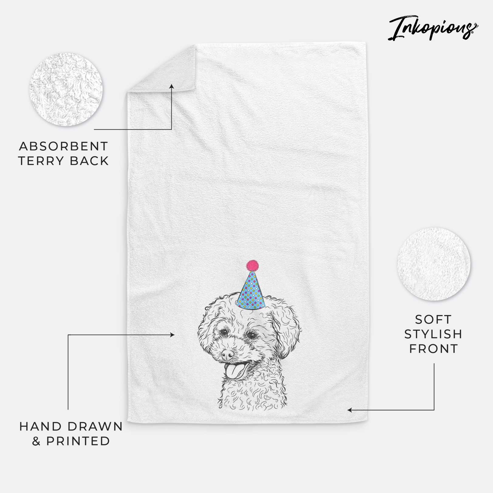 Rocky the Teacup Poodle Decorative Hand Towel