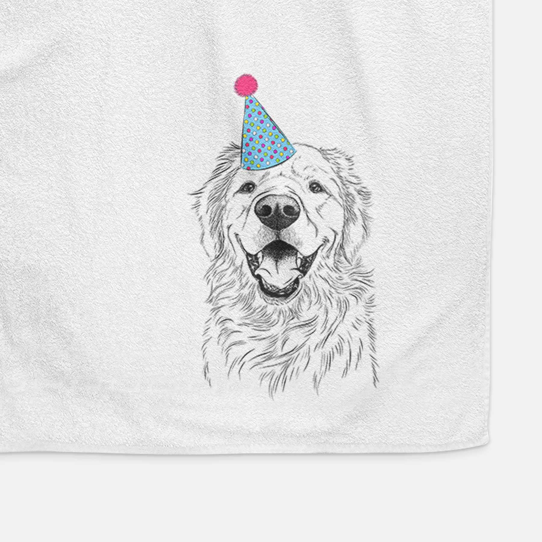 Roger the Golden Retriever Decorative Hand Towel