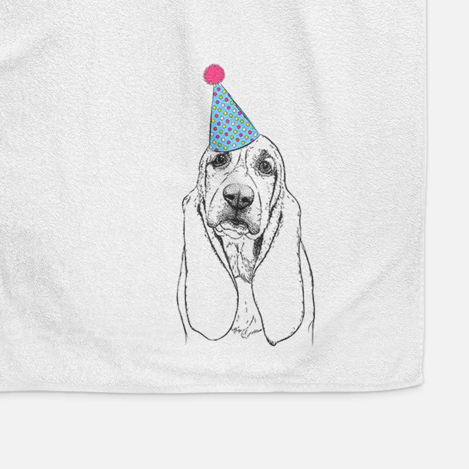 Rolo the Basset Hound Decorative Hand Towel