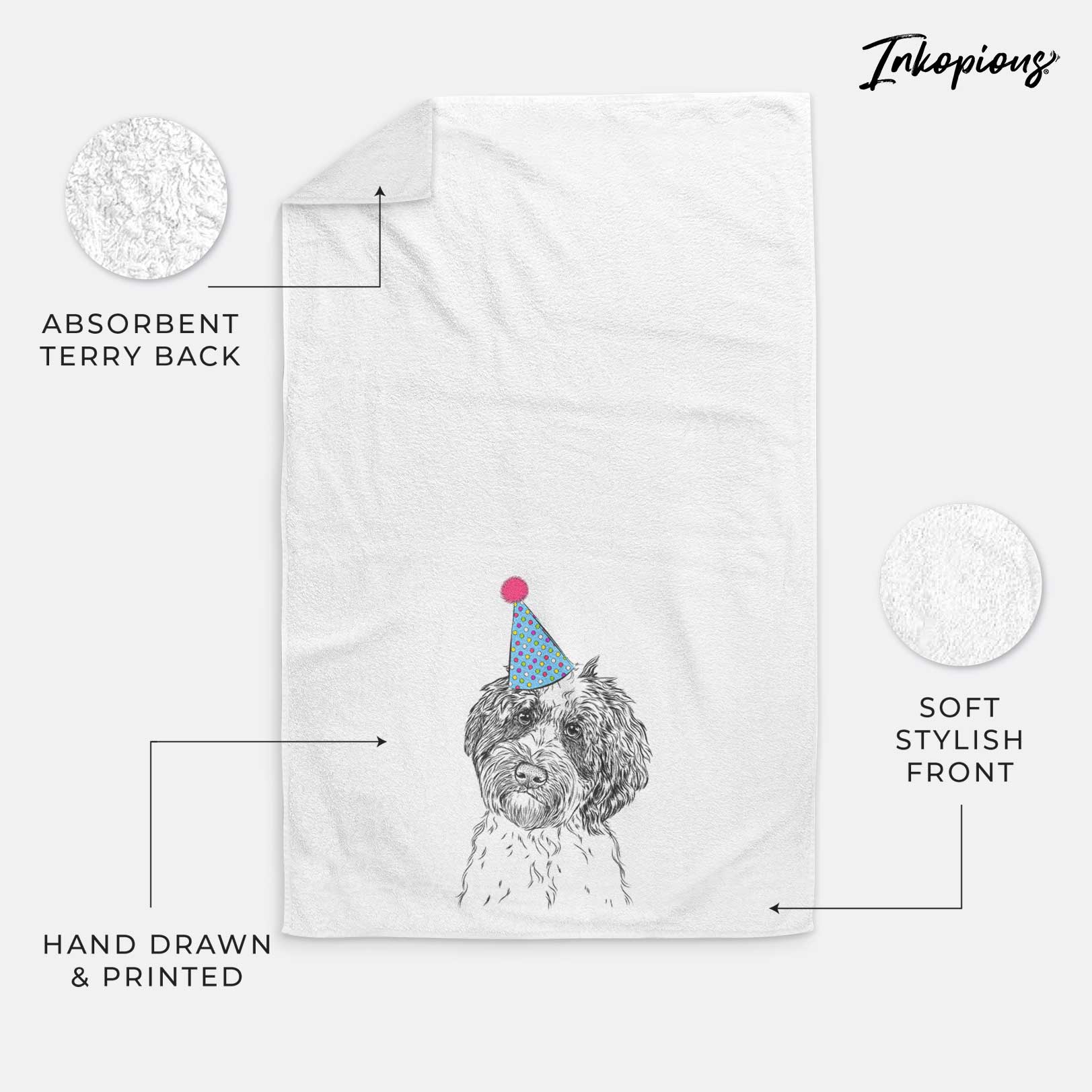 Rooney the Aussiedoodle Decorative Hand Towel