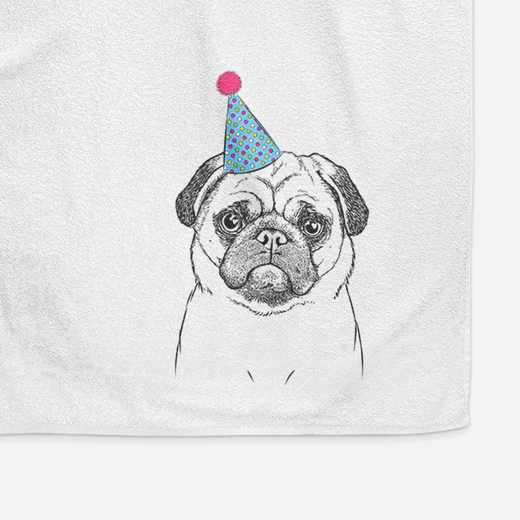 Ruby the Pug Decorative Hand Towel