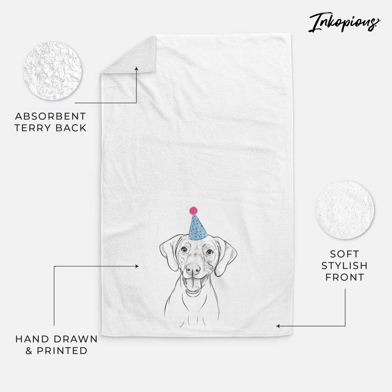 Ruby the Vizsla Decorative Hand Towel