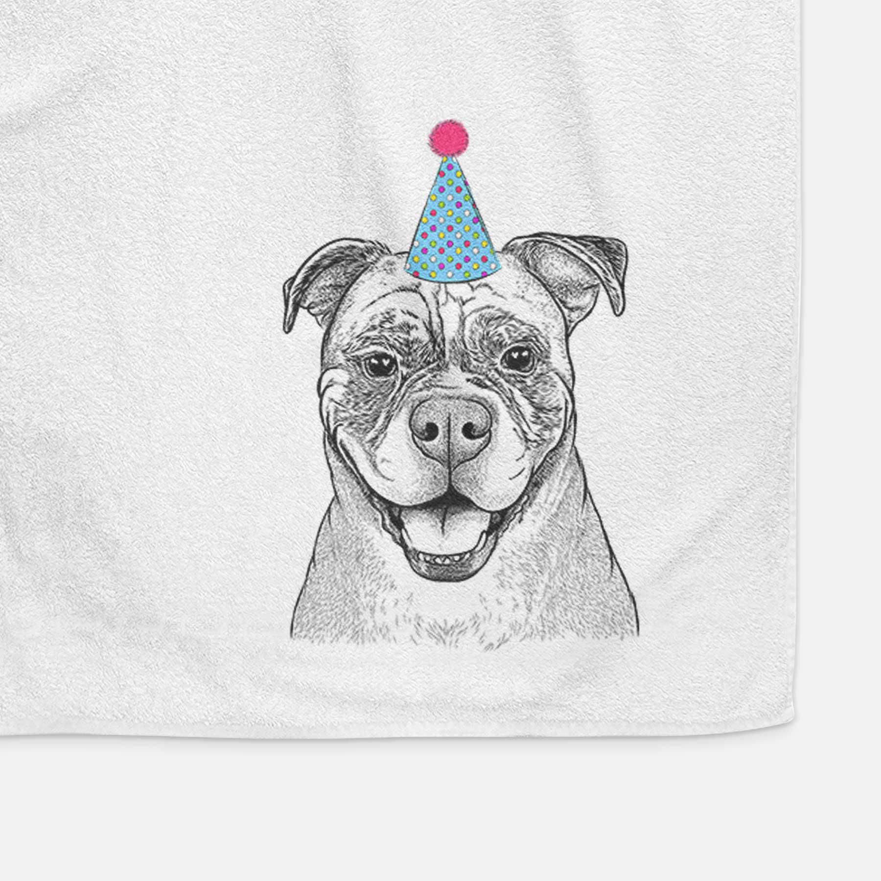 Rufus the American Bulldog Decorative Hand Towel