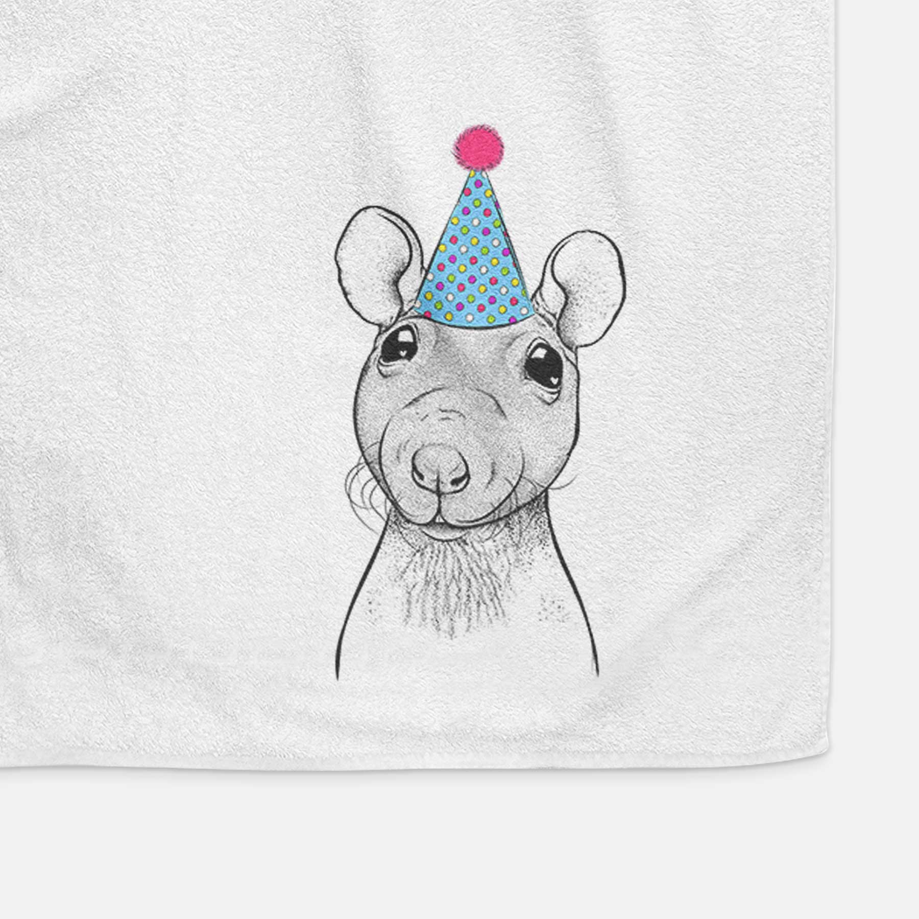 Ruthie the Hairless Rat Decorative Hand Towel