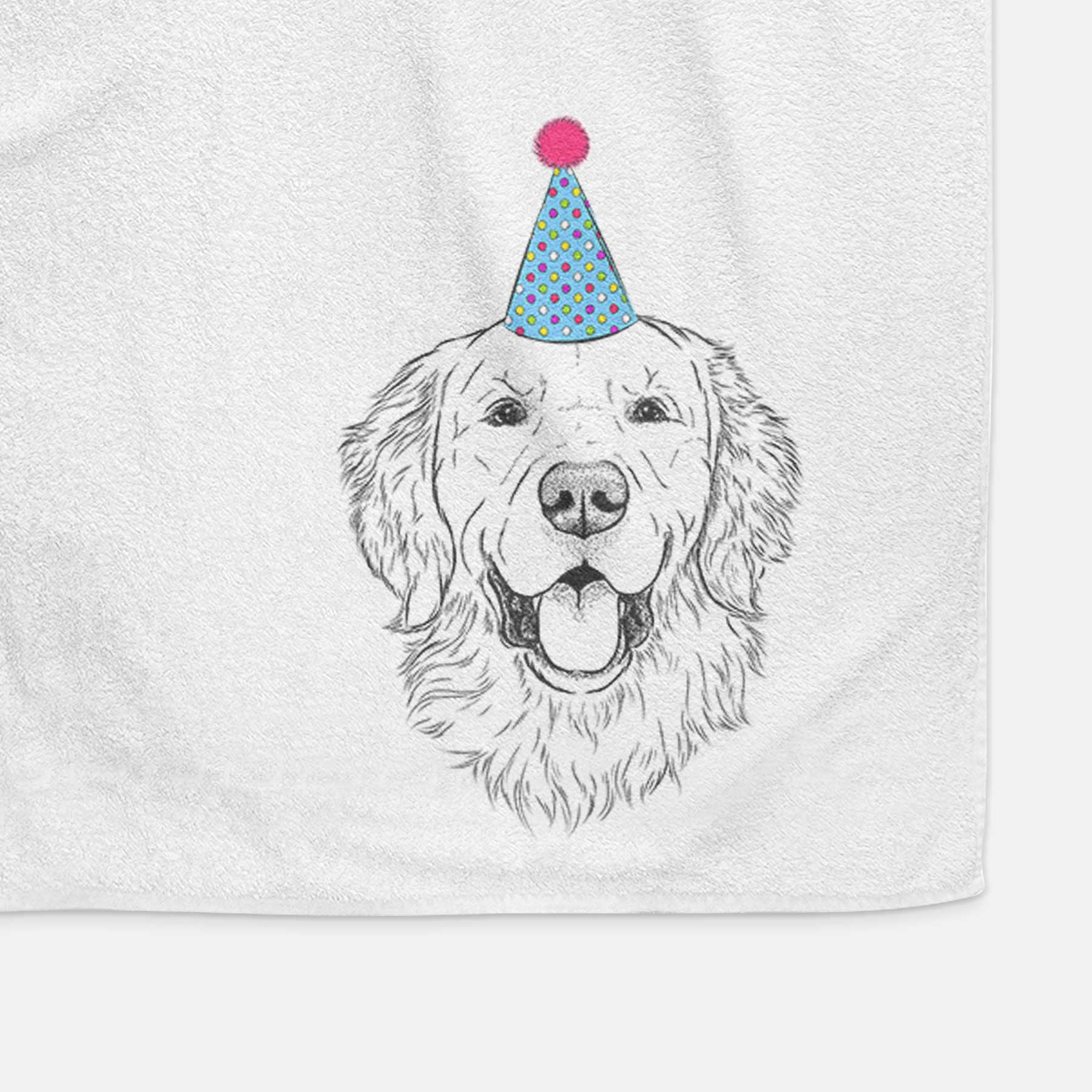 Sam the Golden Retriever Decorative Hand Towel