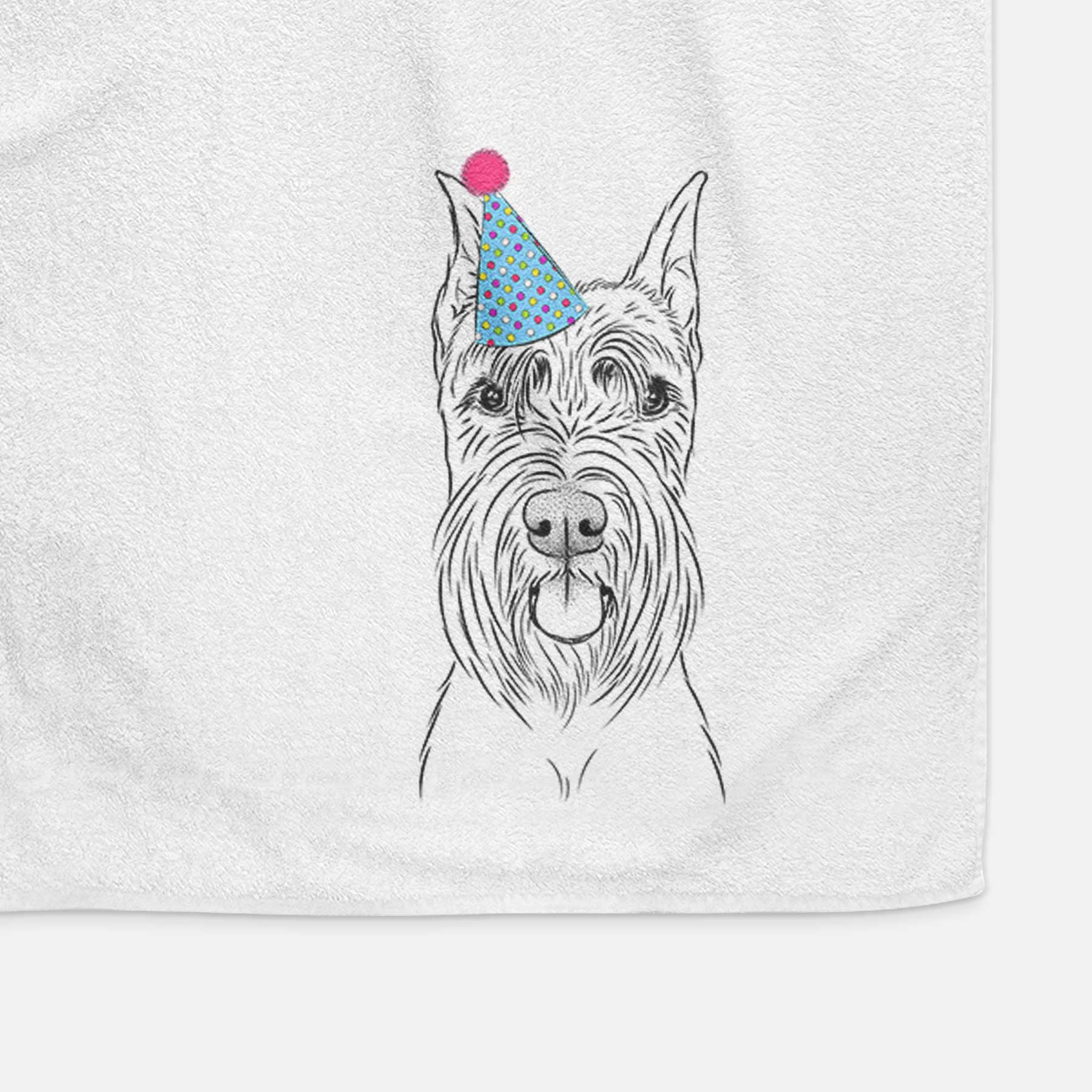 Samuel the Standard Schnauzer Decorative Hand Towel