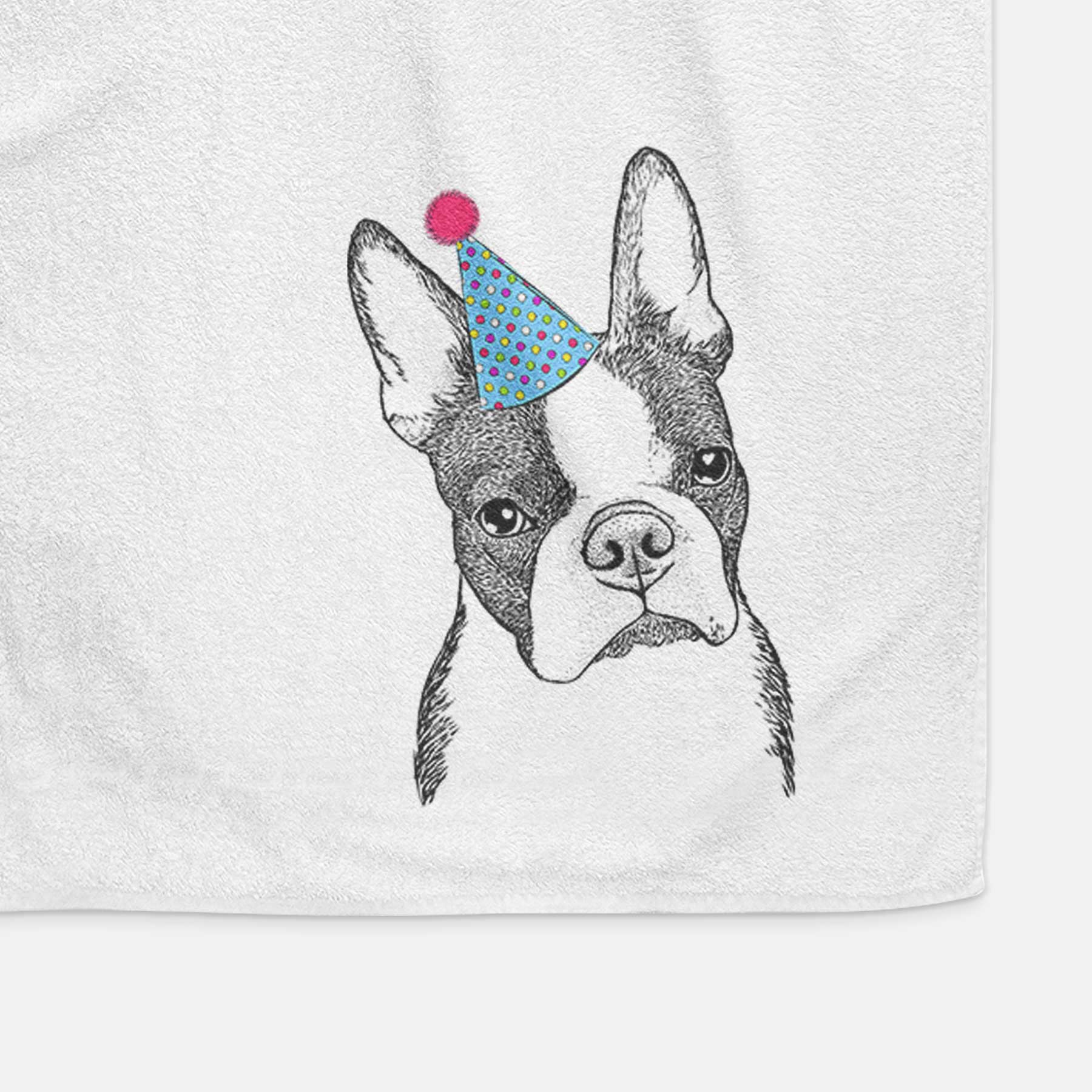 Samuel the Boston Terrier Decorative Hand Towel