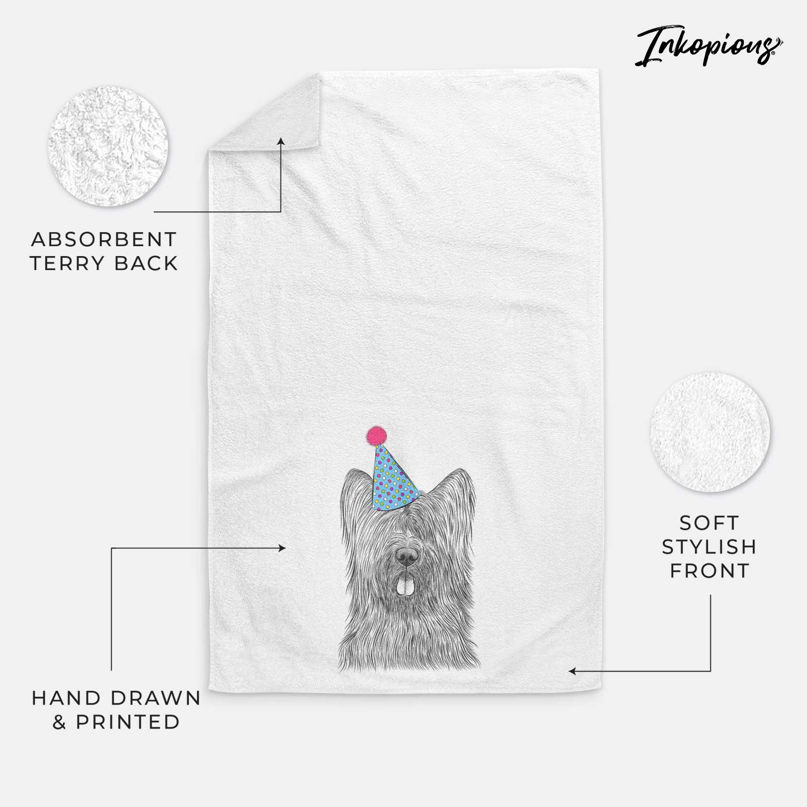 Shay the Briard Decorative Hand Towel