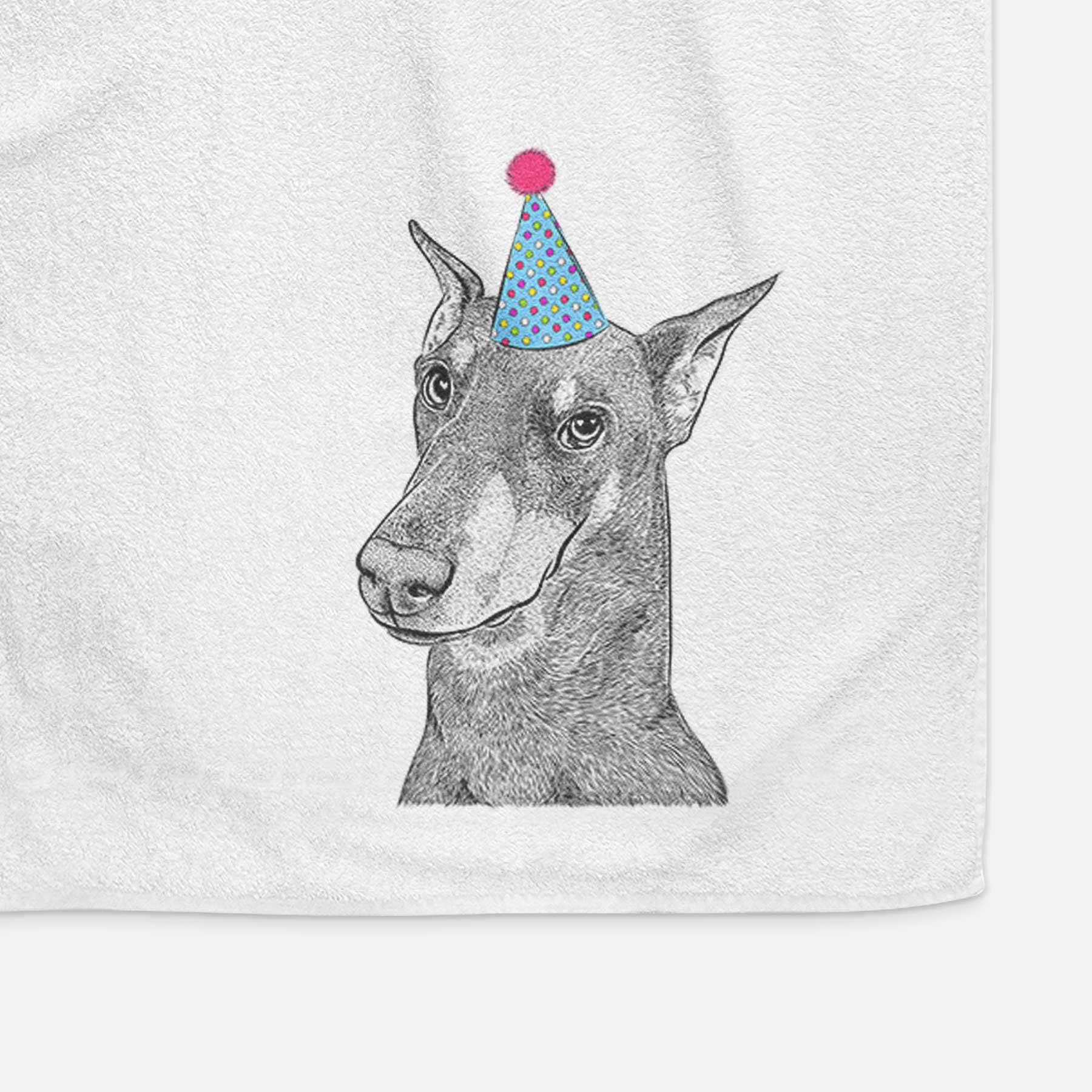 Shelby the Doberman Pinscher Decorative Hand Towel