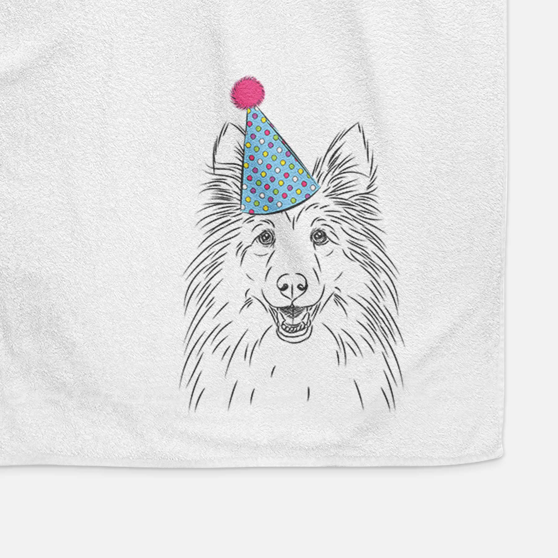 Sheldon the Shetland Sheepdog Decorative Hand Towel