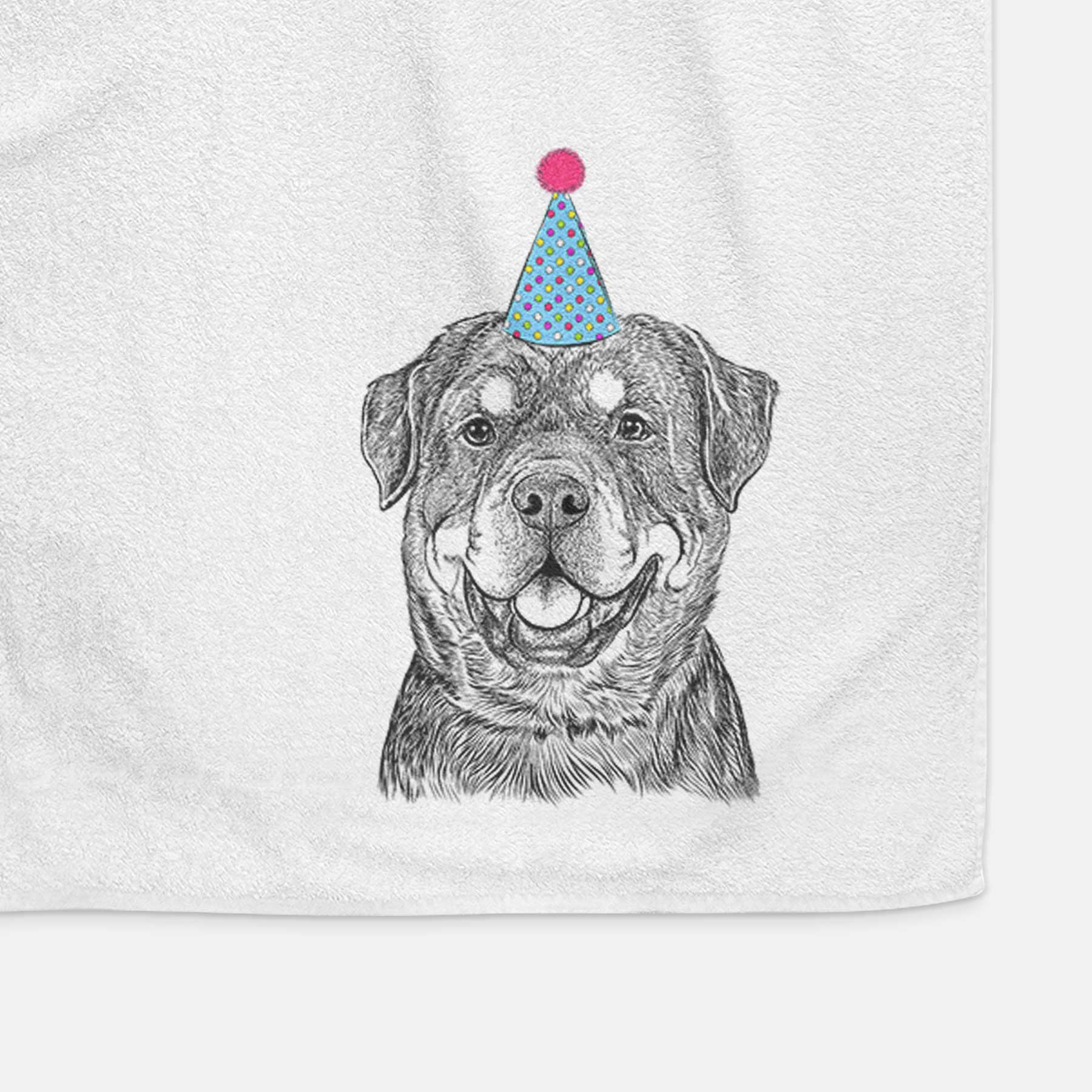 Sig the Rottweiler Decorative Hand Towel