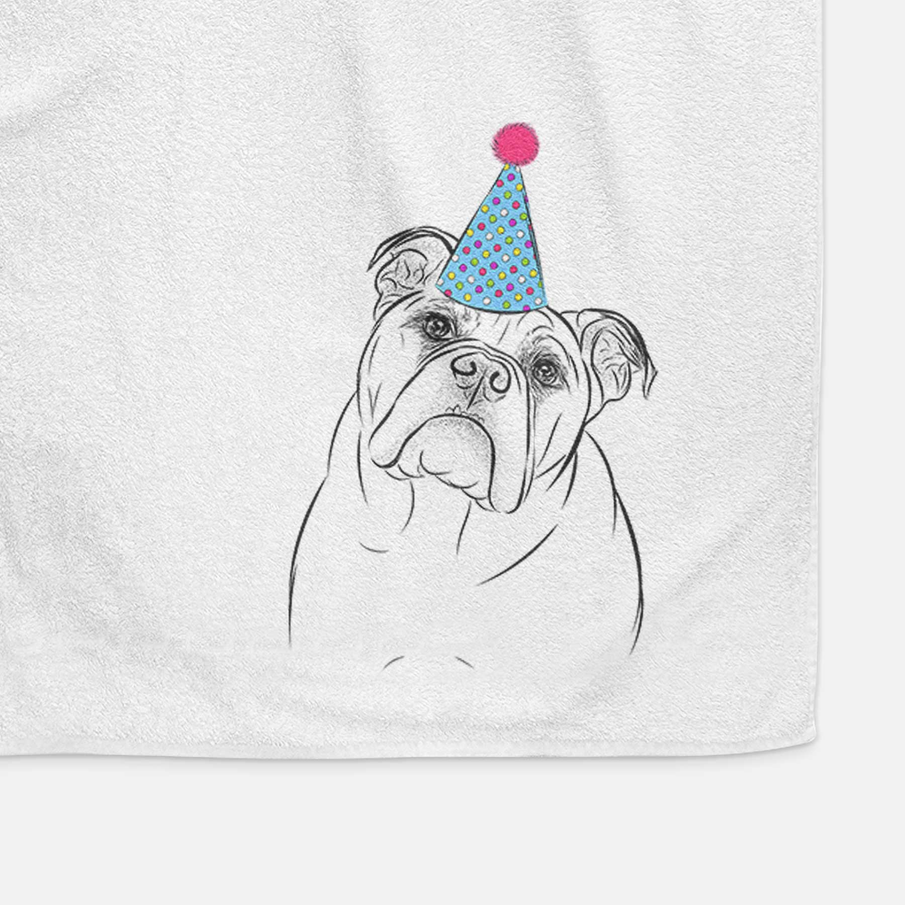 Sir Louis the English Bulldog Decorative Hand Towel