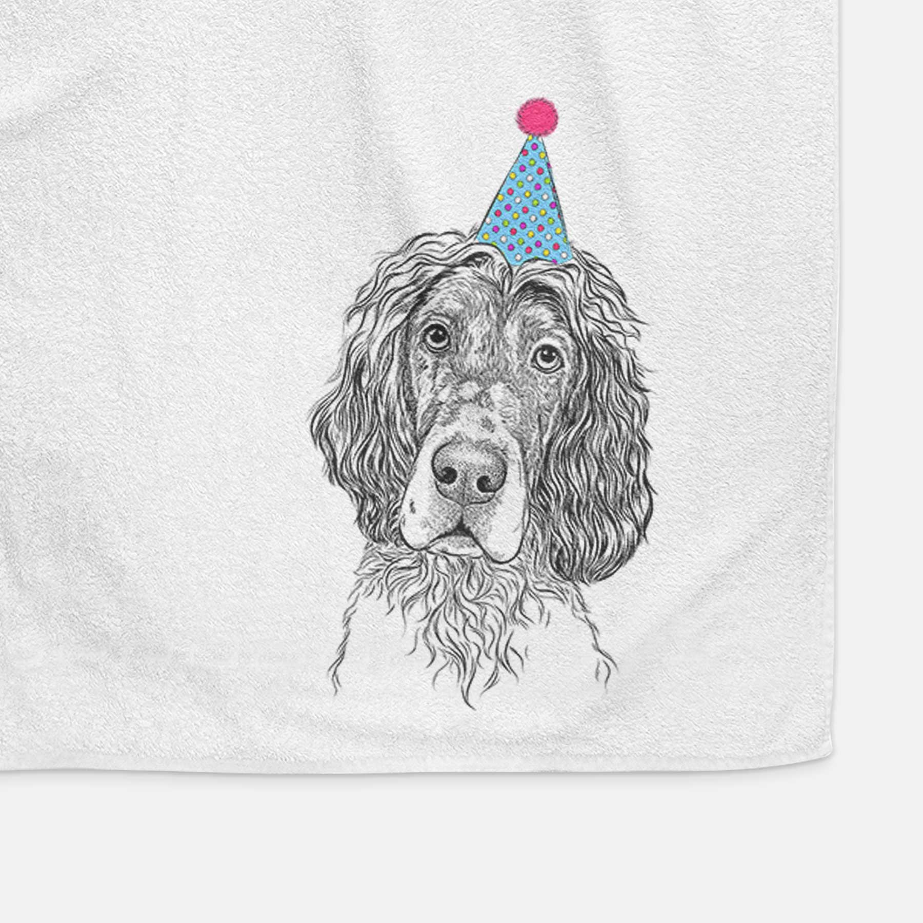 Sir Rexford the Blue Belton English Setter Decorative Hand Towel